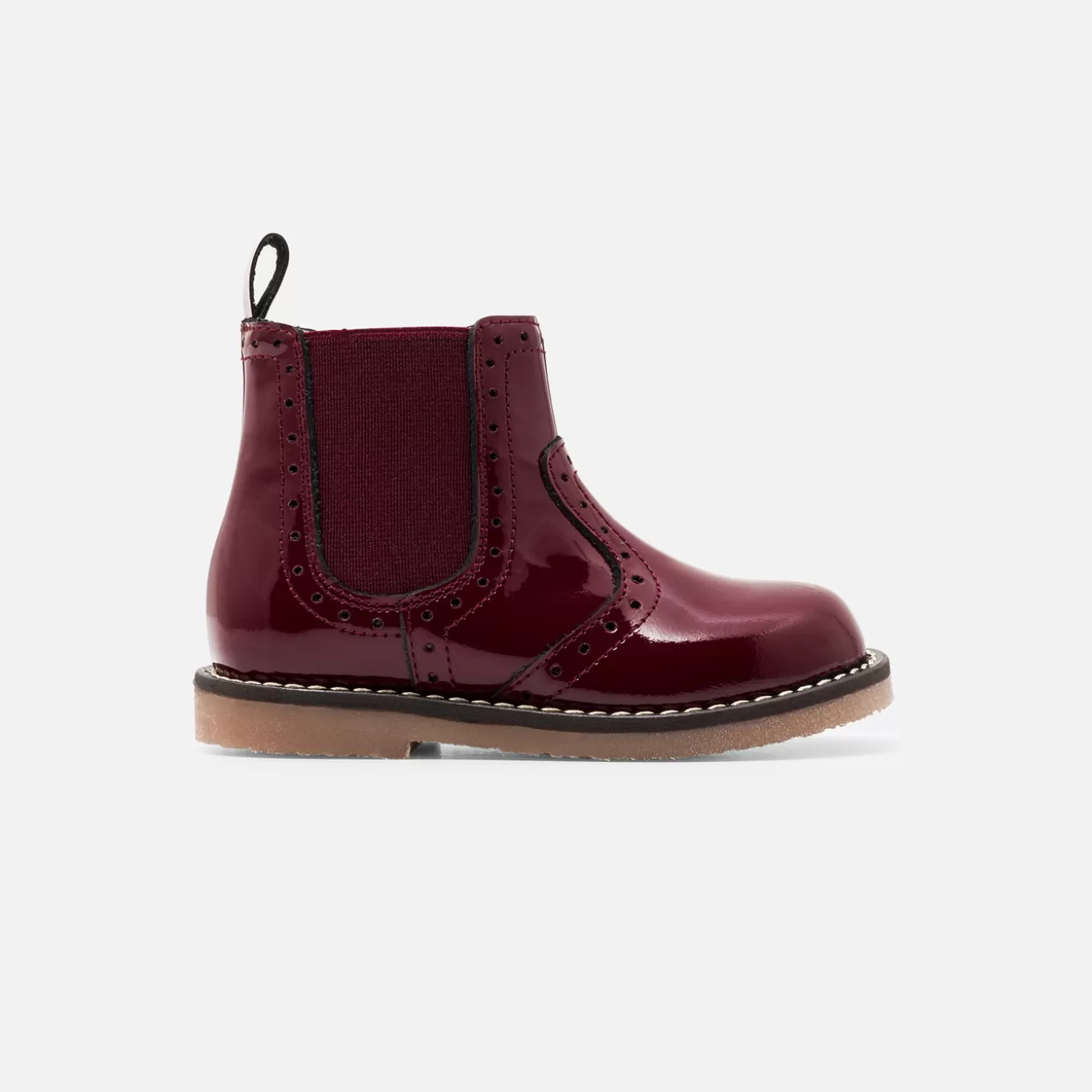 Best Jacadi Baby-Chelsea-Boots aus Lackleder für Mädchen BORDEAUX