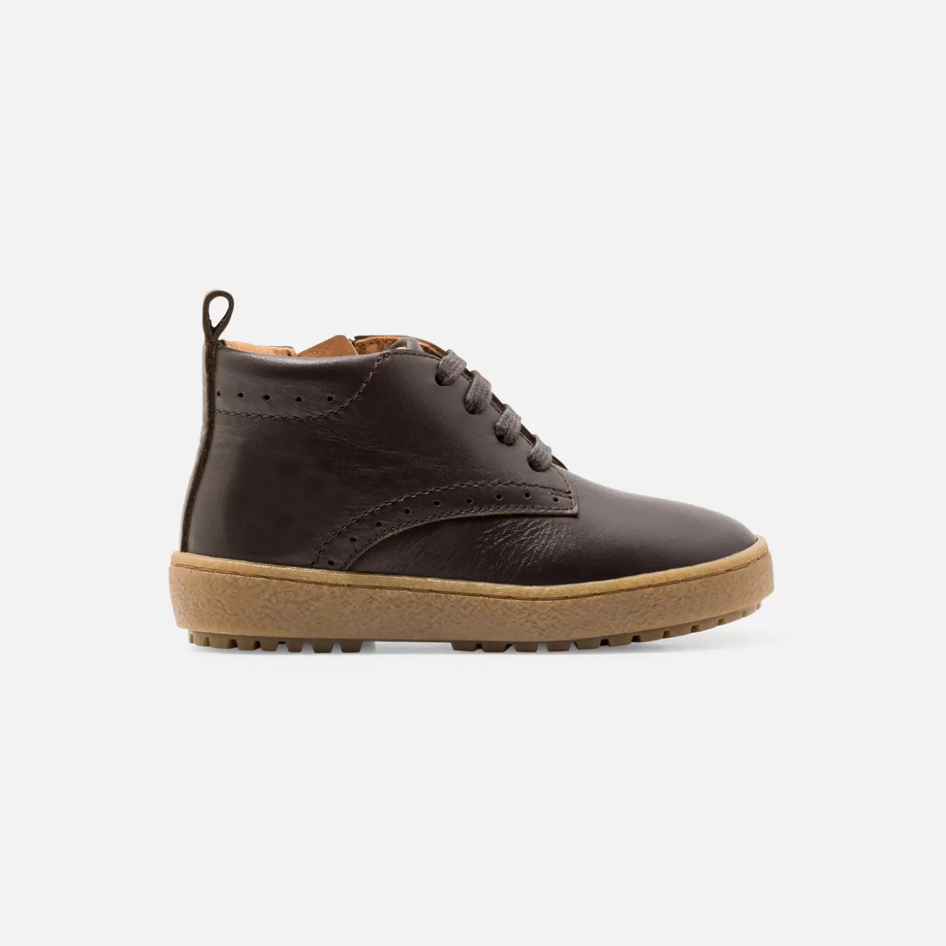 New Jacadi Baby-Halbstiefel für Jungen aus Leder BRAUN