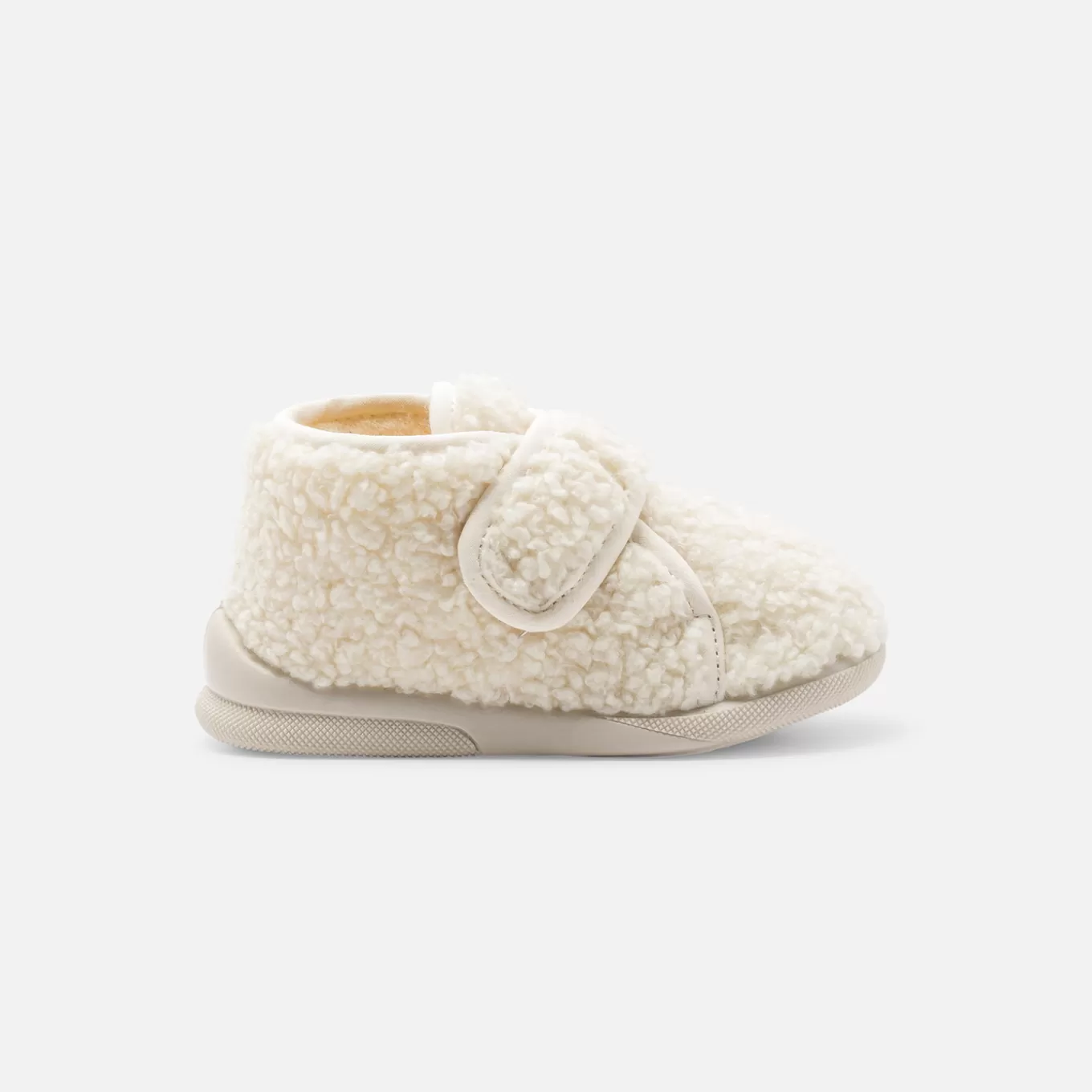 Sale Jacadi Baby-Hausschuhe aus Sherpa NATURWEISS/BEIGE