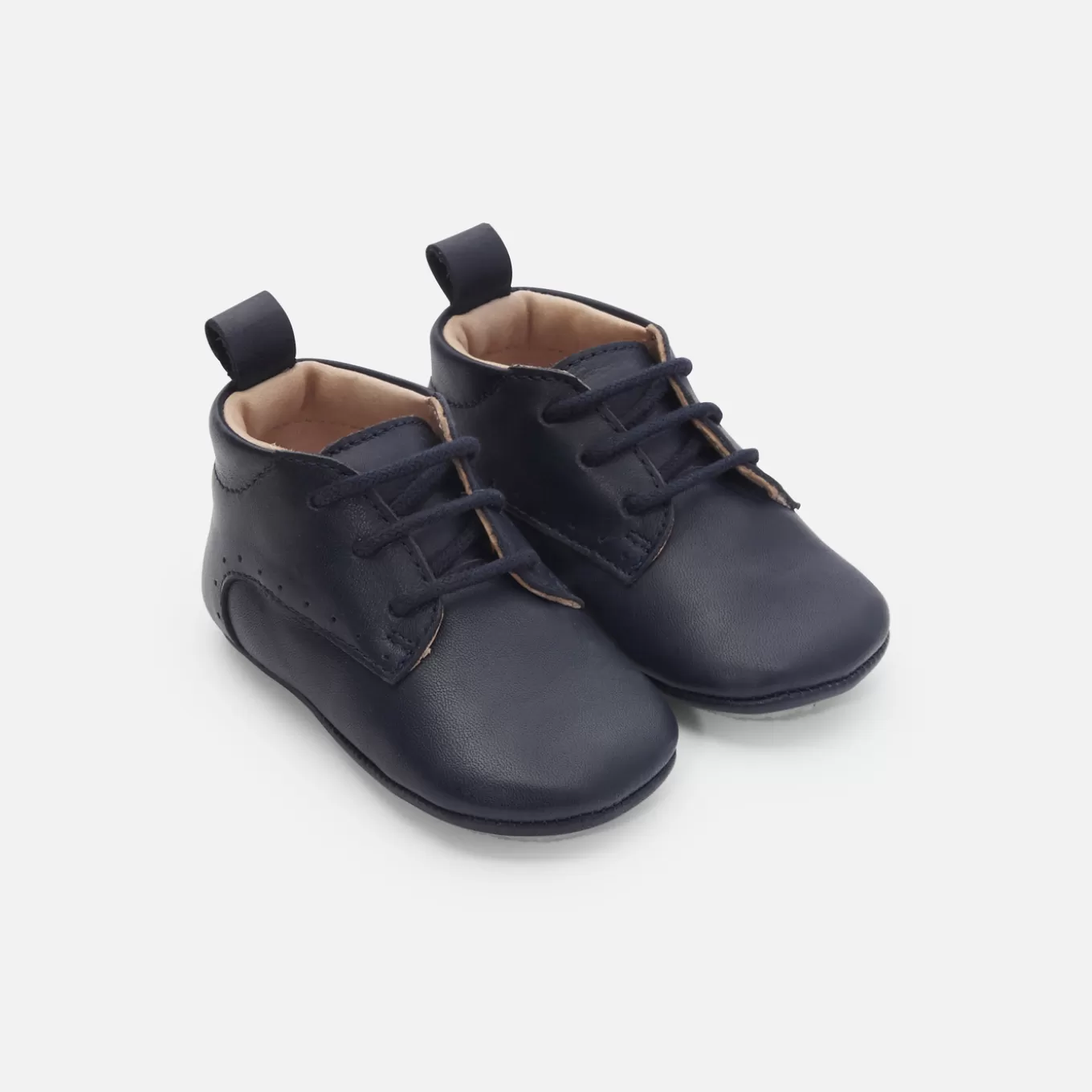 Clearance Jacadi Baby-Krabbelschuhe aus Leder für Jungen MARINEBLAU JACADI