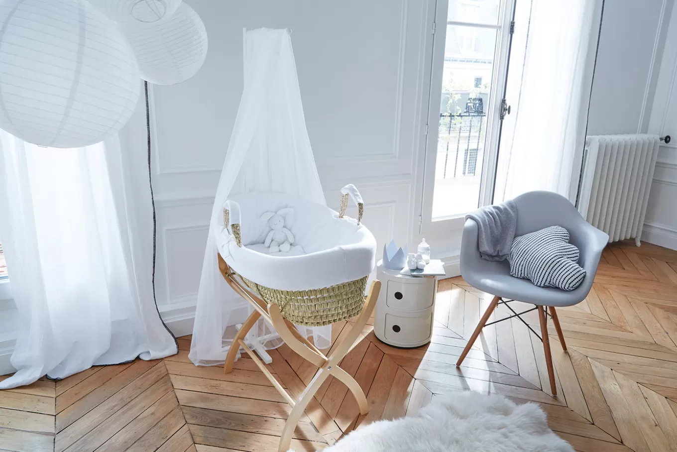 Flash Sale Jacadi Babykörbchenverkleidung JACADI WEISS