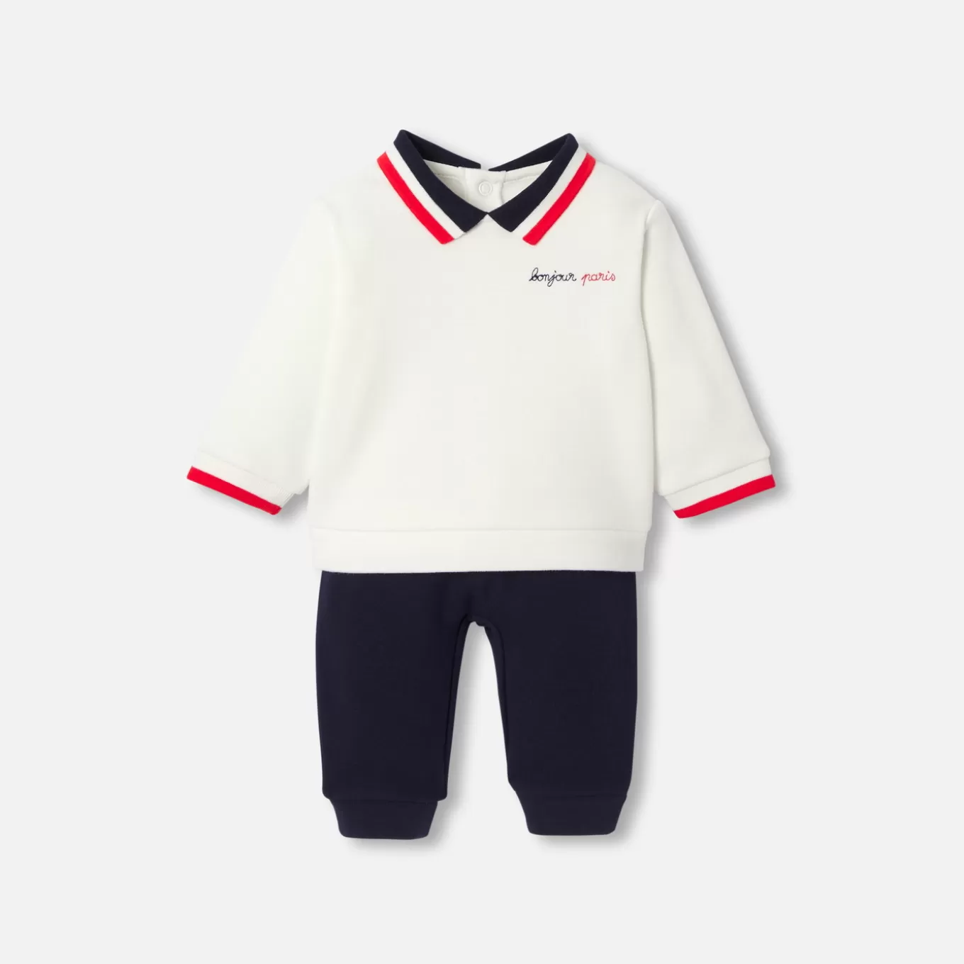 Best Sale Jacadi Bequemes Ensemble für Baby Jungen WEISS/BLAU