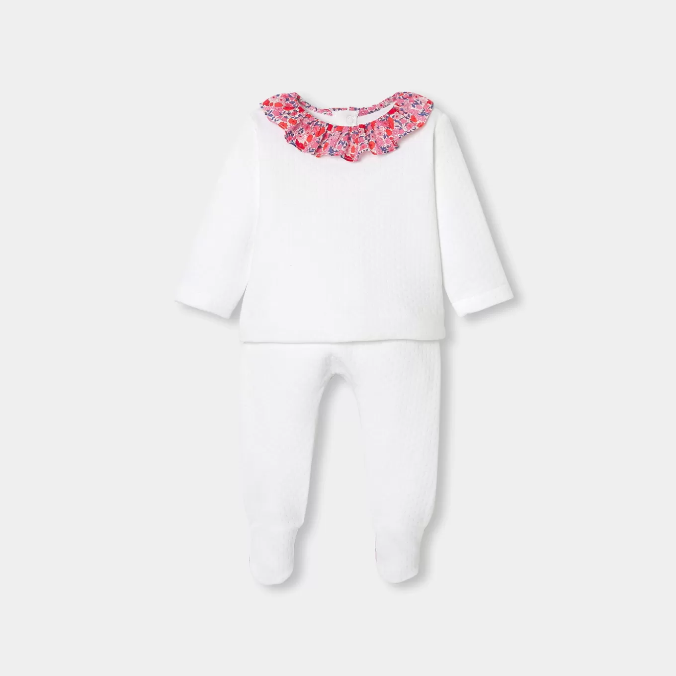 Online Jacadi Bequemes Ensemble für Baby Mädchen aus doppellagigem Jersey JACADI WEISS