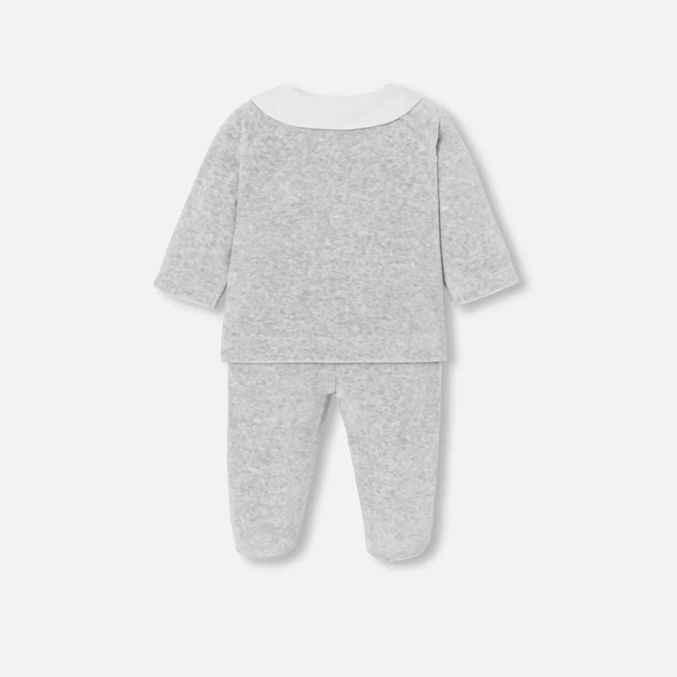 Clearance Jacadi Bequemes Ensemble für Babys aus Samt GRAU MELIERT HELL JACADI