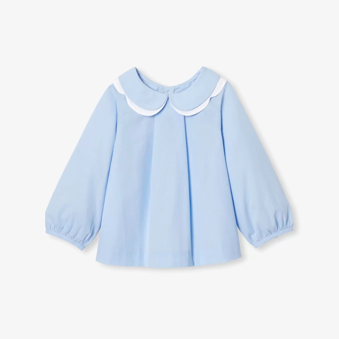 Cheap Jacadi Bluse aus Fil-à-Fil-Baumwolle Kleinkind Mädchen BLAU/WEISS