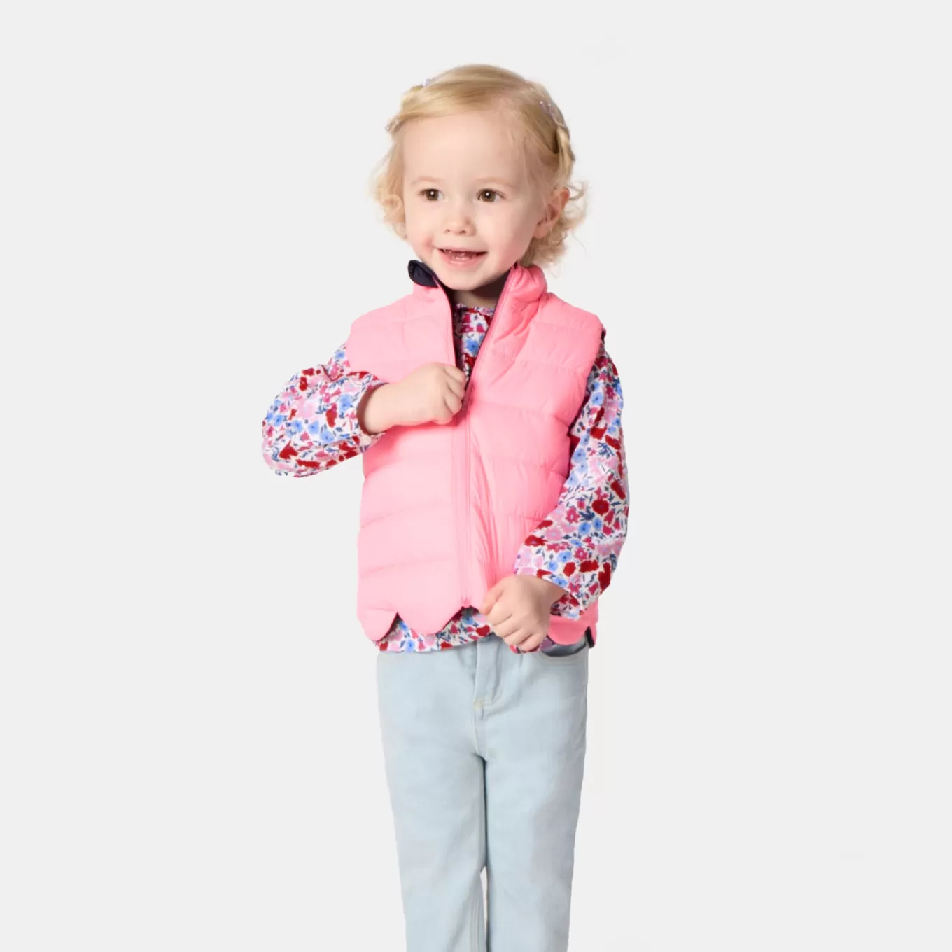Outlet Jacadi Bluse aus Liberty-Stoff für Mädchen WEISS/MEHRFARBIG
