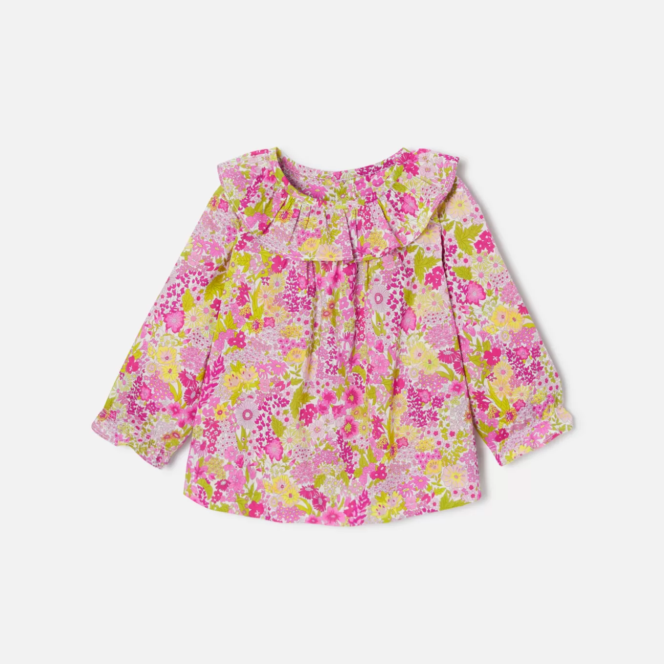 Outlet Jacadi Bluse aus Libertystoff Kleinkind Mädchen WEISS/MEHRFARBIG