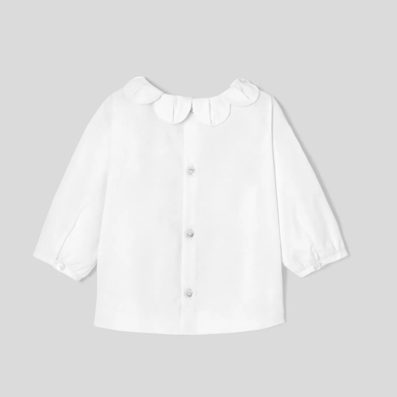 Store Jacadi Bluse mit Blütenblattkragen für Mädchen JACADI WEISS