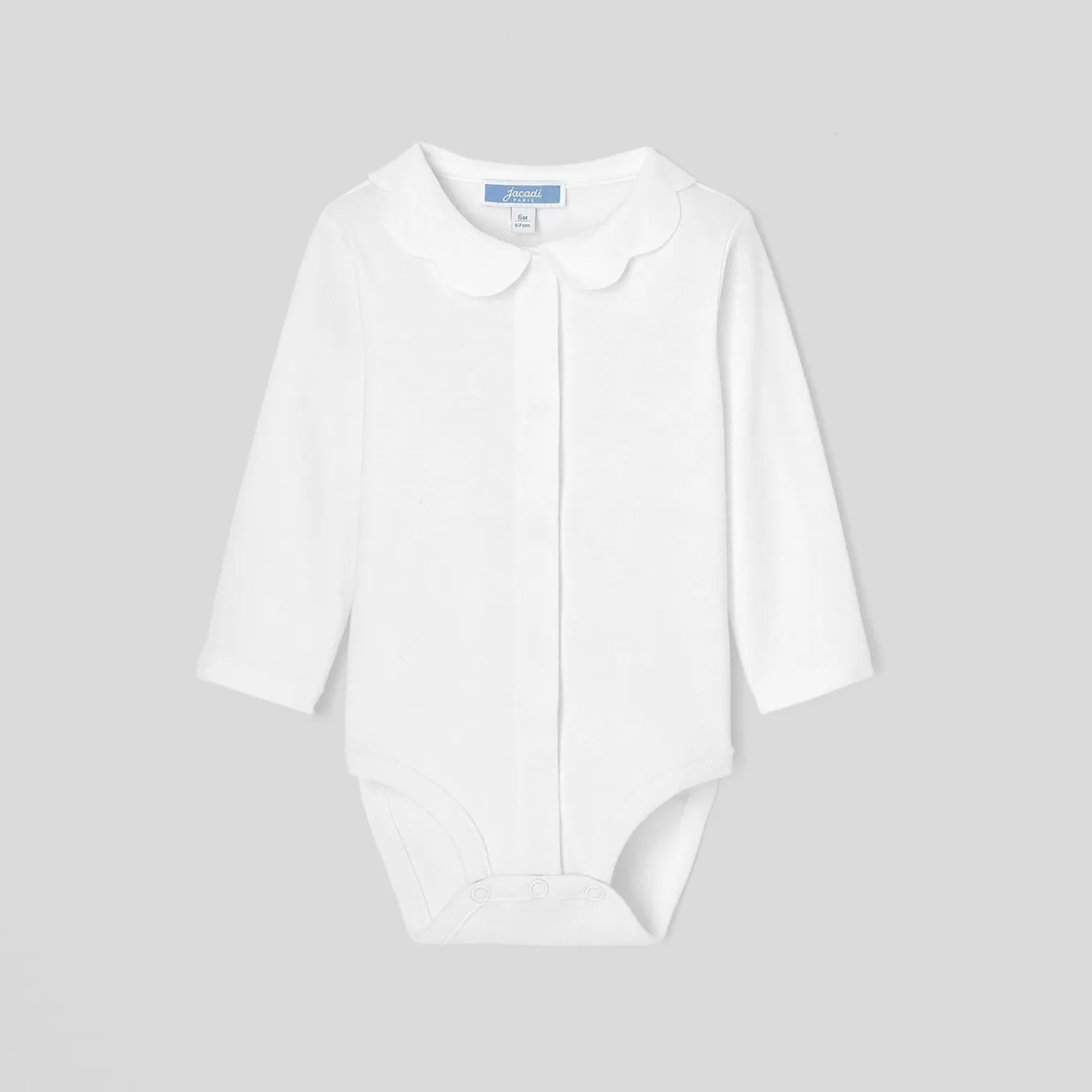 Clearance Jacadi Body für Mädchen mit Feston-Kragen JACADI WEISS