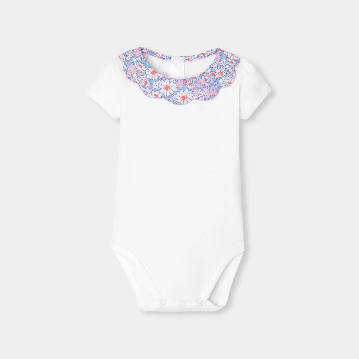 Shop Jacadi Body für Mädchen mit Kragen aus Liberty-Stoff JACADI WEISS