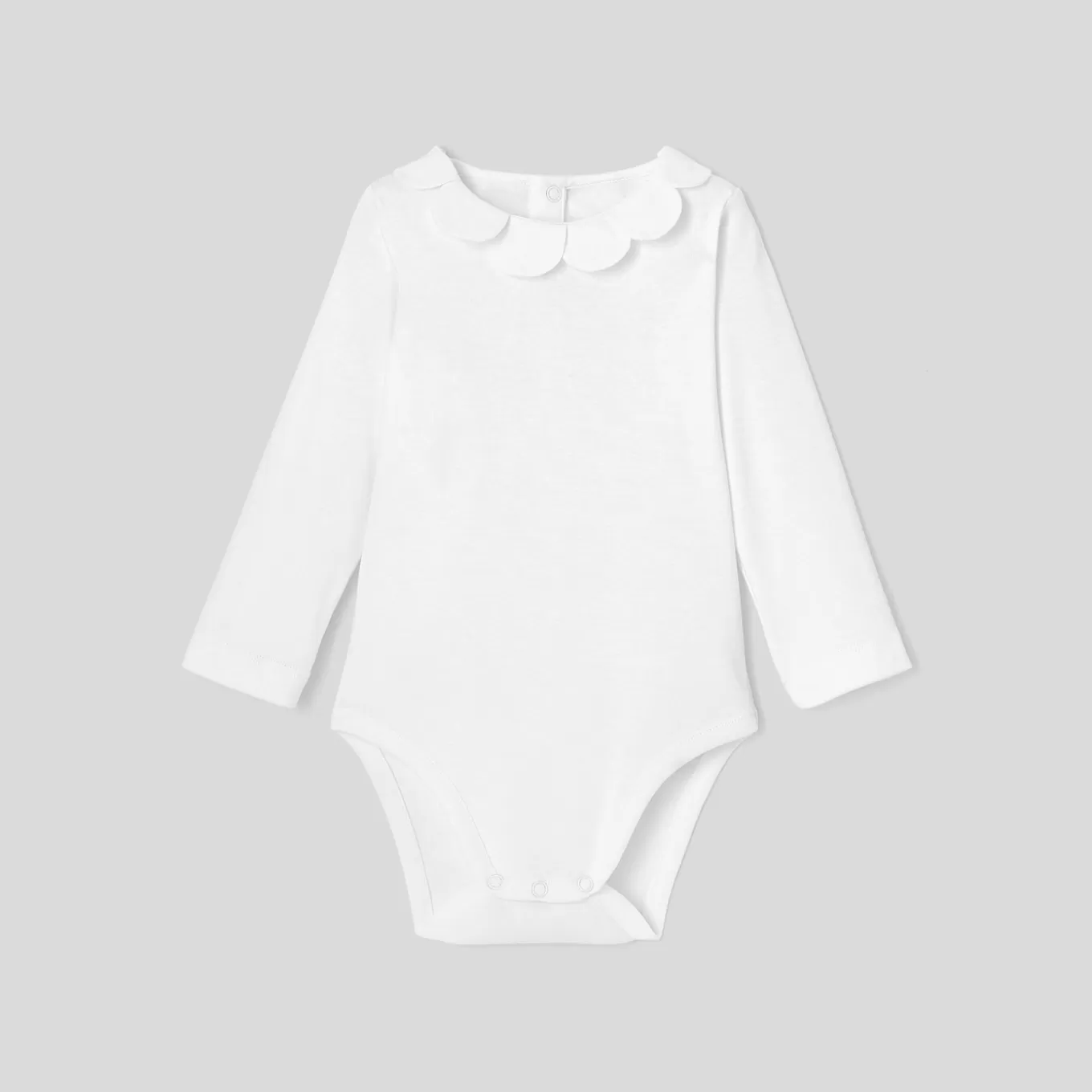 New Jacadi Body mit Blütenblatt-Kragen für Mädchen JACADI WEISS
