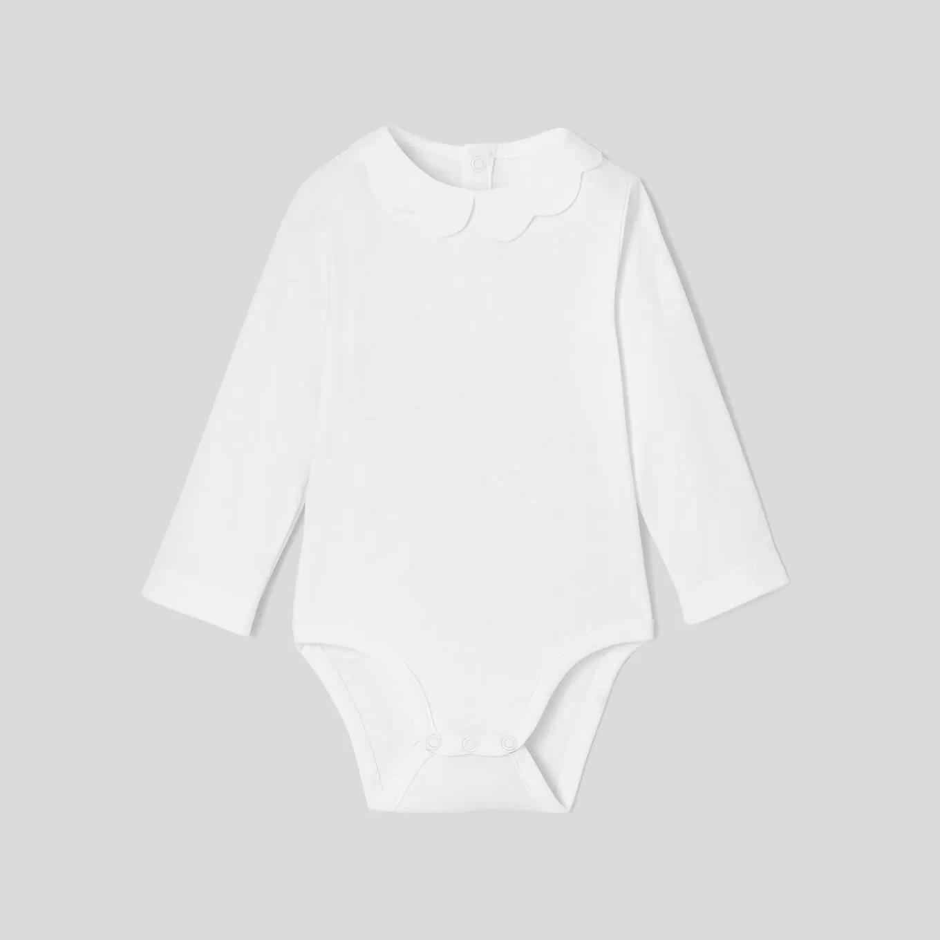 Best Sale Jacadi Body mit Feston-Kragen für Mädchen JACADI WEISS