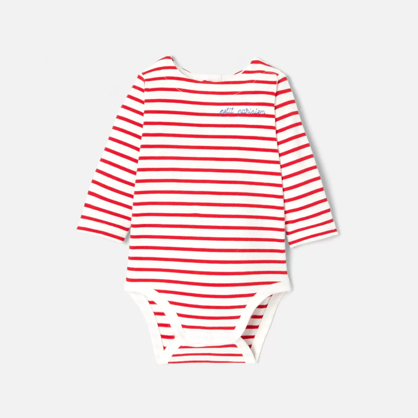 Best Jacadi Body mit langen Ärmeln für Jungen ROT/WEISS