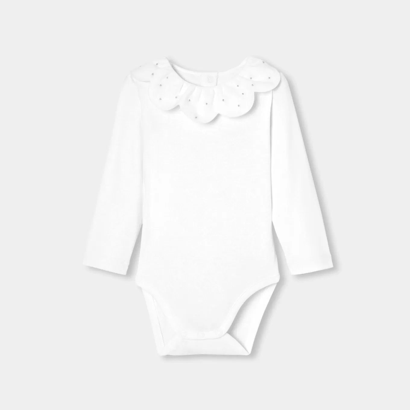 New Jacadi Body mit langen Ärmeln Kleinkind Mädchen JACADI WEISS