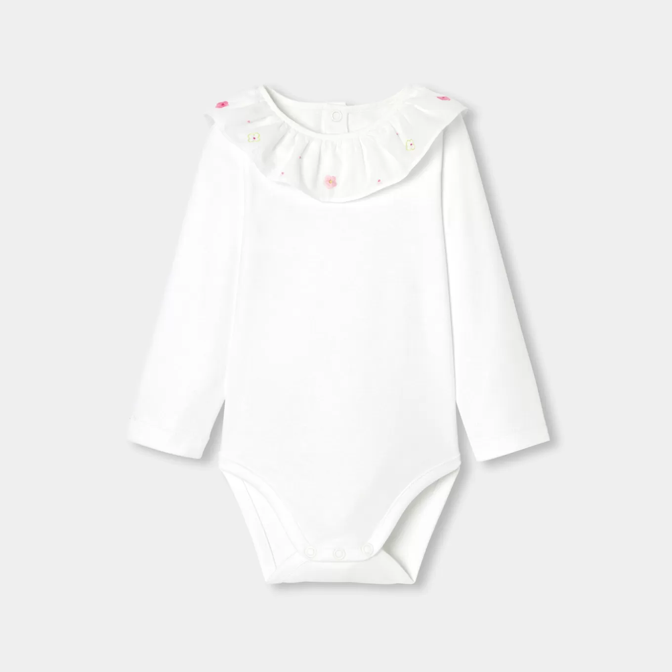 New Jacadi Body mit langen Ärmeln Kleinkind Mädchen JACADI WEISS