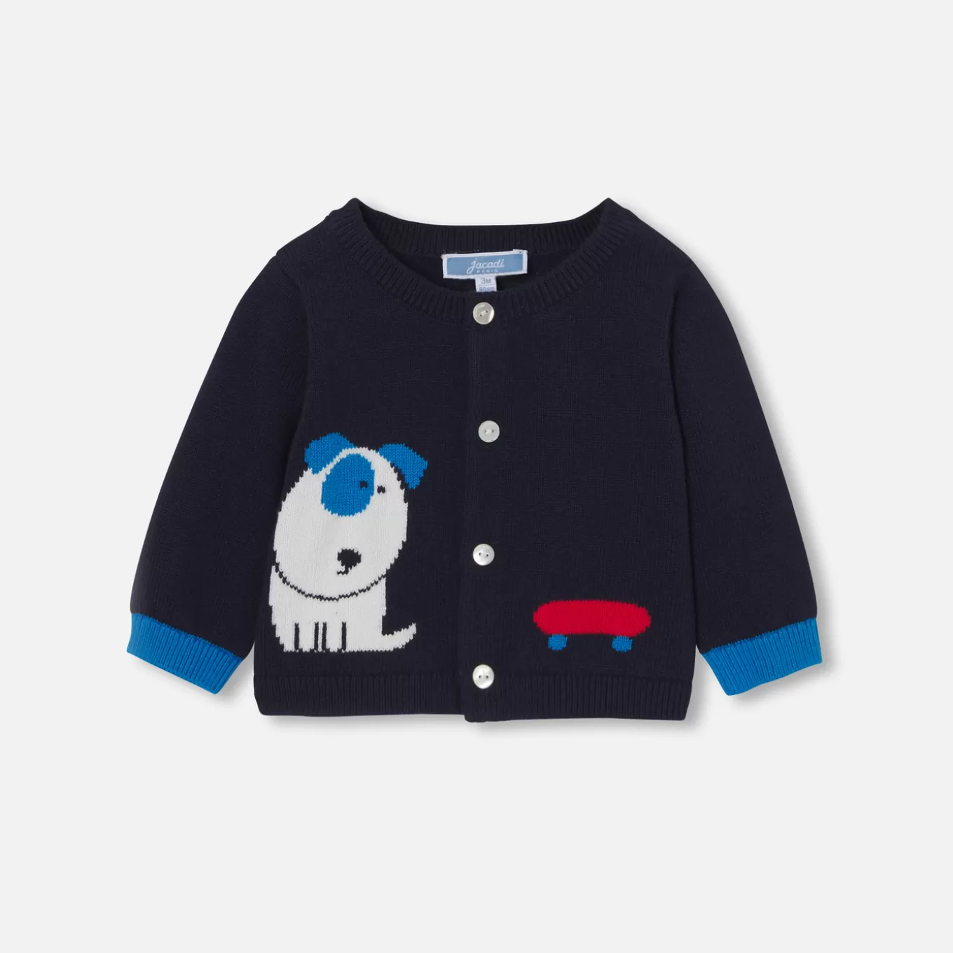 Sale Jacadi Cardigan aus Jersey für Baby Jungen MARINEBLAU/MEHRFARBIG