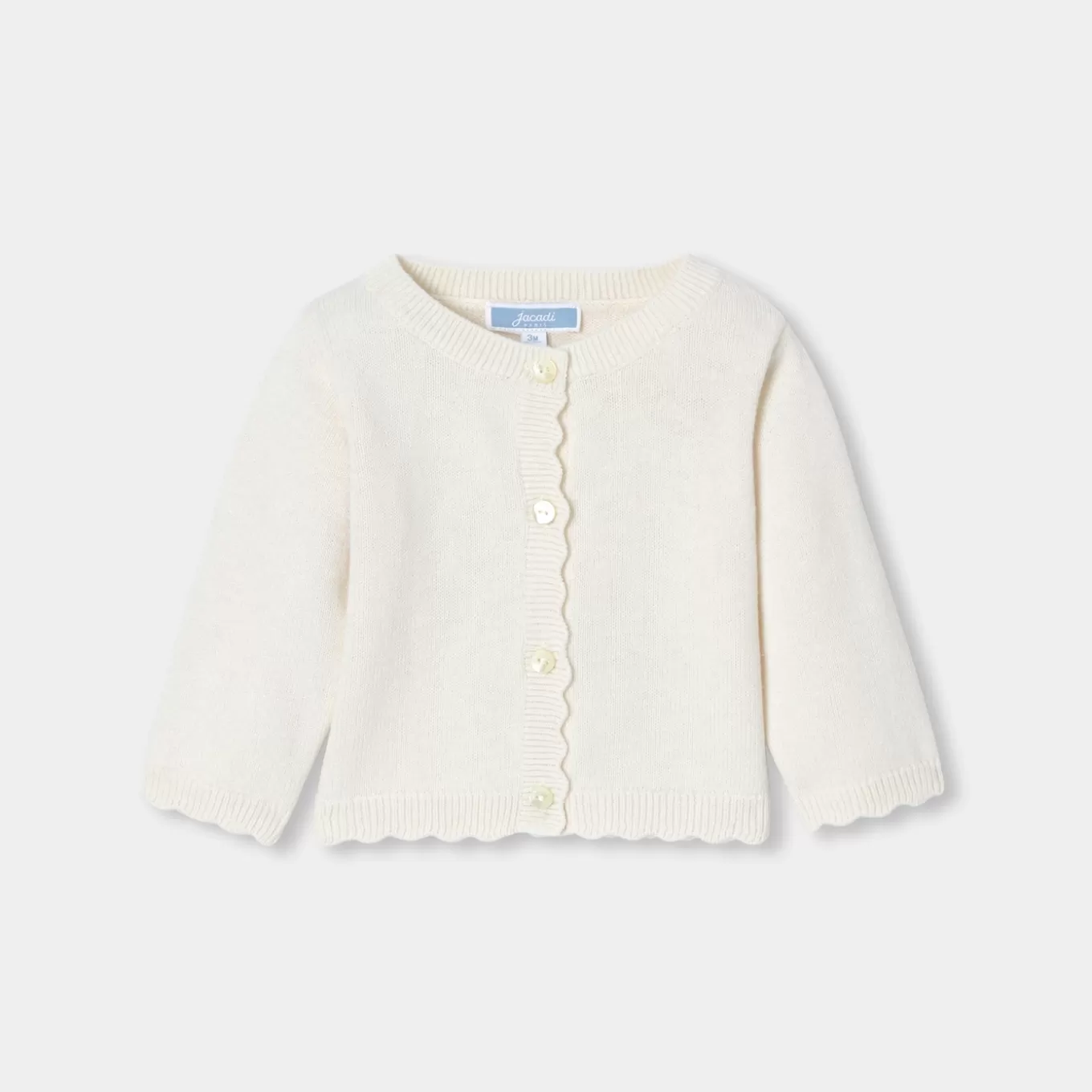 Flash Sale Jacadi Cardigan aus Jersey für Baby Mädchen WEICHES JACADI WEISS