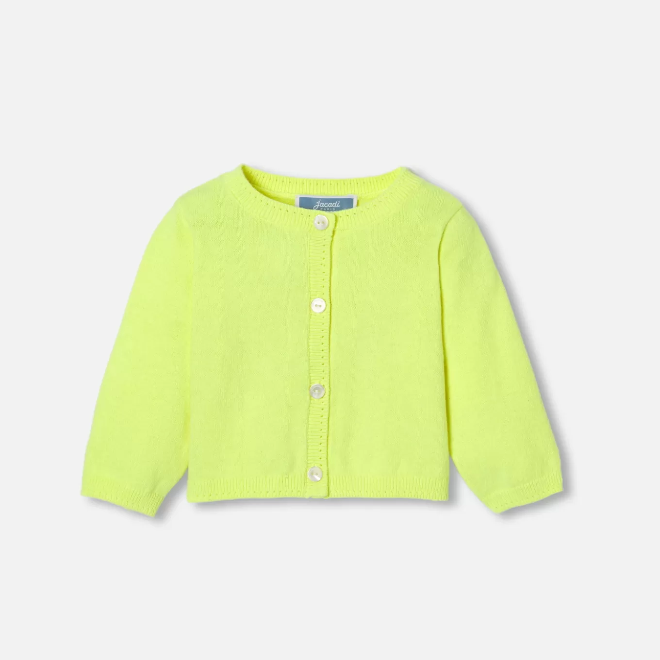Flash Sale Jacadi Cardigan aus Jersey für Baby Mädchen NEON GELB
