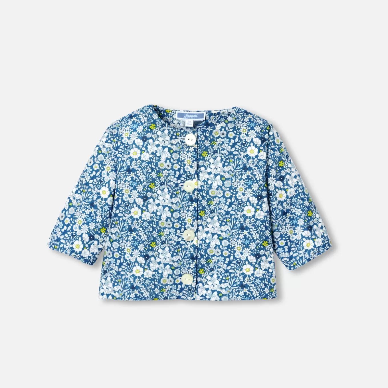 Discount Jacadi Cardigan aus Liberty-Stoff für Baby Mädchen BLAU/MEHRFARBIG