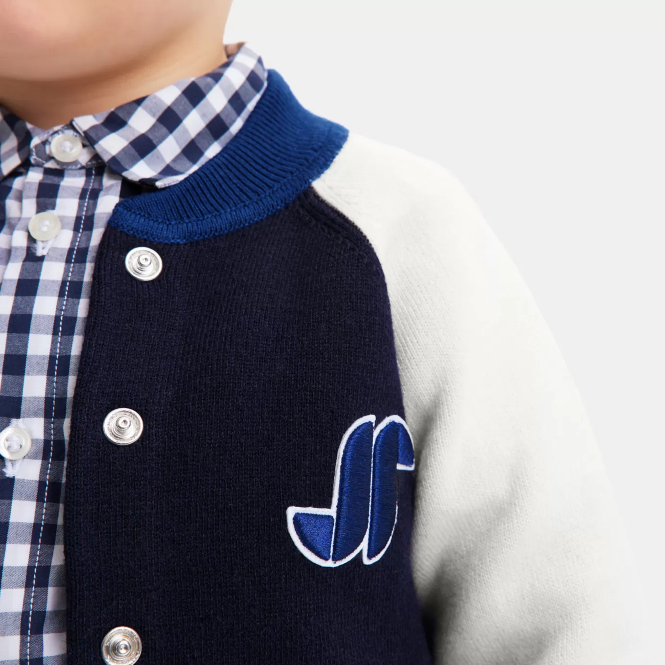 Outlet Jacadi Collegejäckchen Kleinkind Junge MARINEBLAU/WEISS