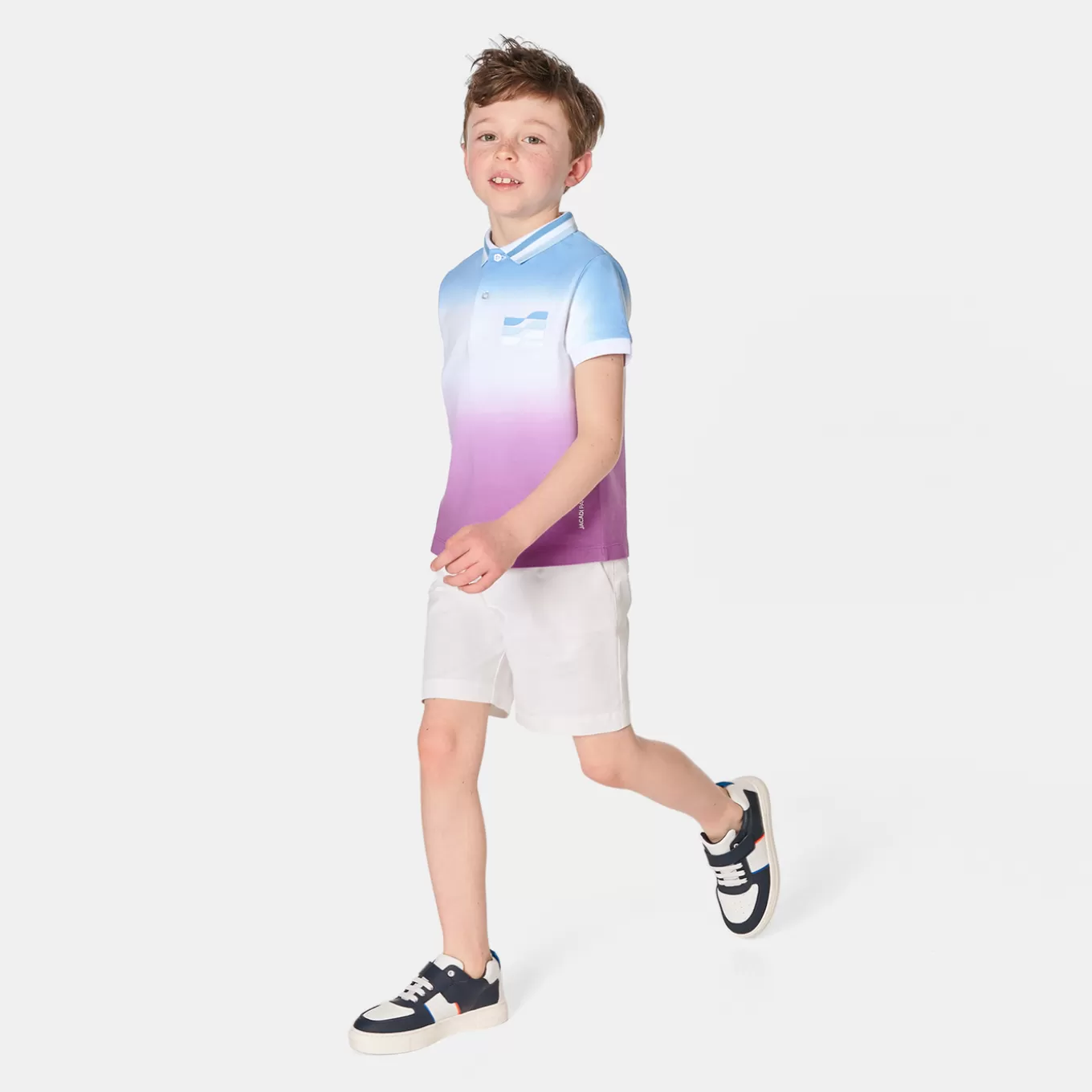 Flash Sale Jacadi Dip-Dye-Poloshirt für Jungen WEISS/MEHRFARBIG