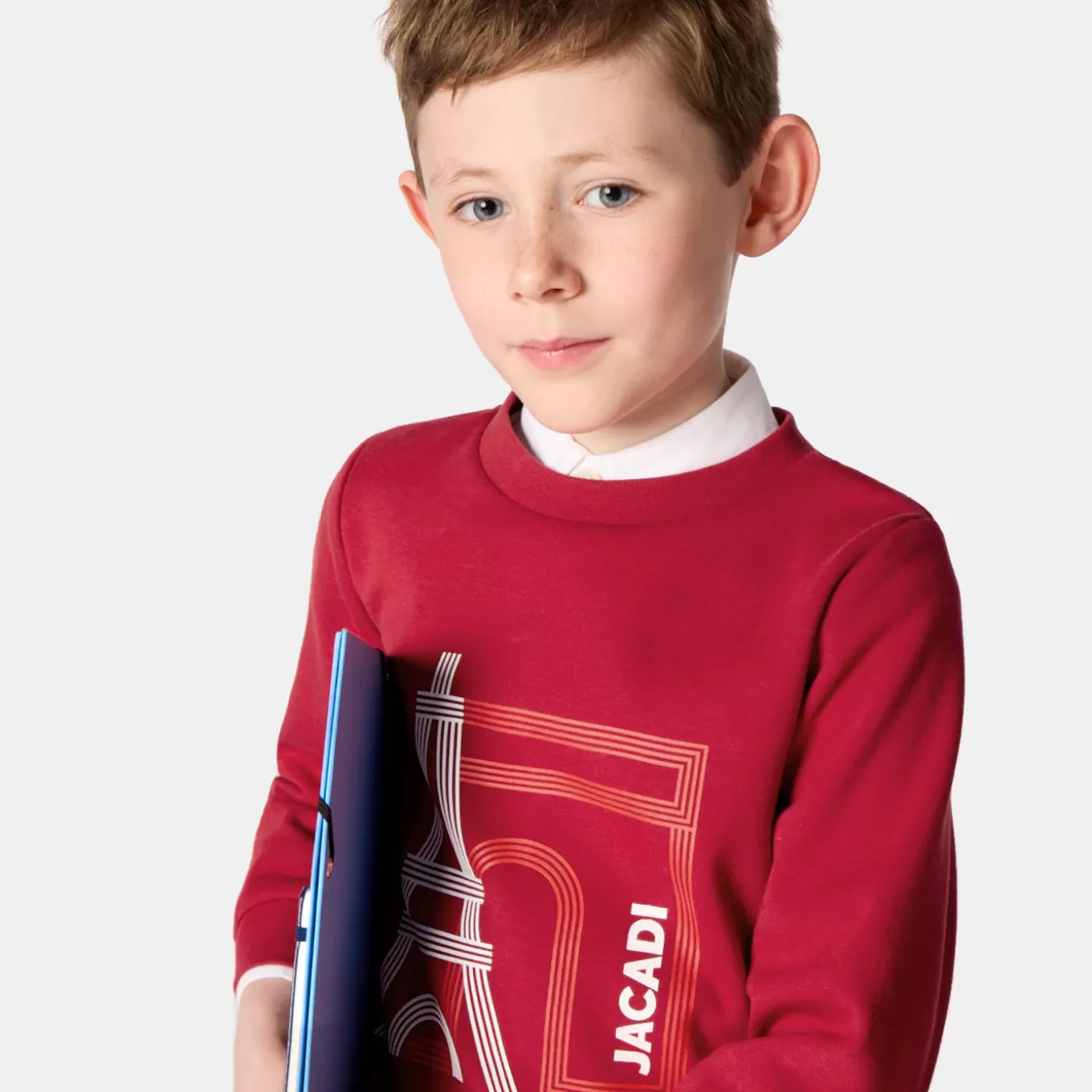 Flash Sale Jacadi Doppelseitiger Sweater für Jungen RUBINROT