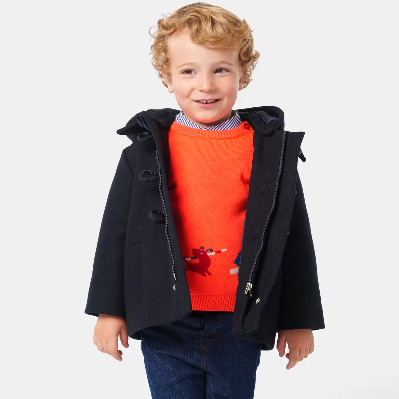 Hot Jacadi Dufflecoat für Jungen MARINEBLAU JACADI