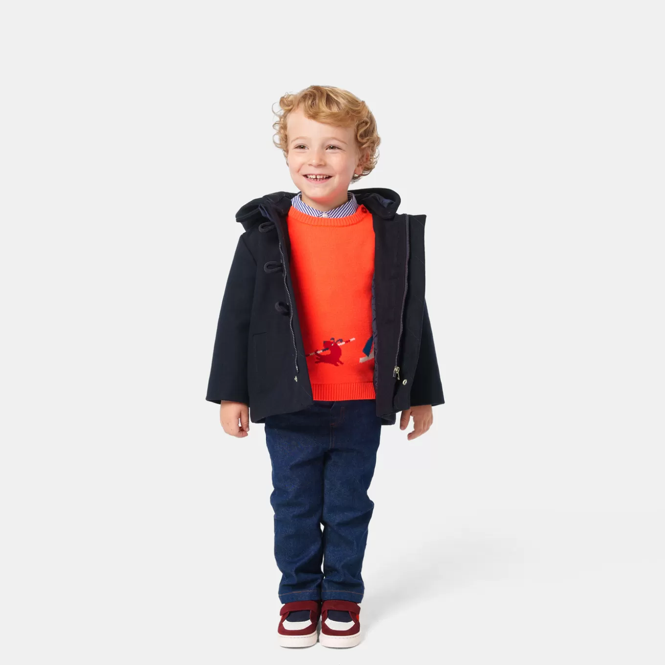 Hot Jacadi Dufflecoat für Jungen MARINEBLAU JACADI