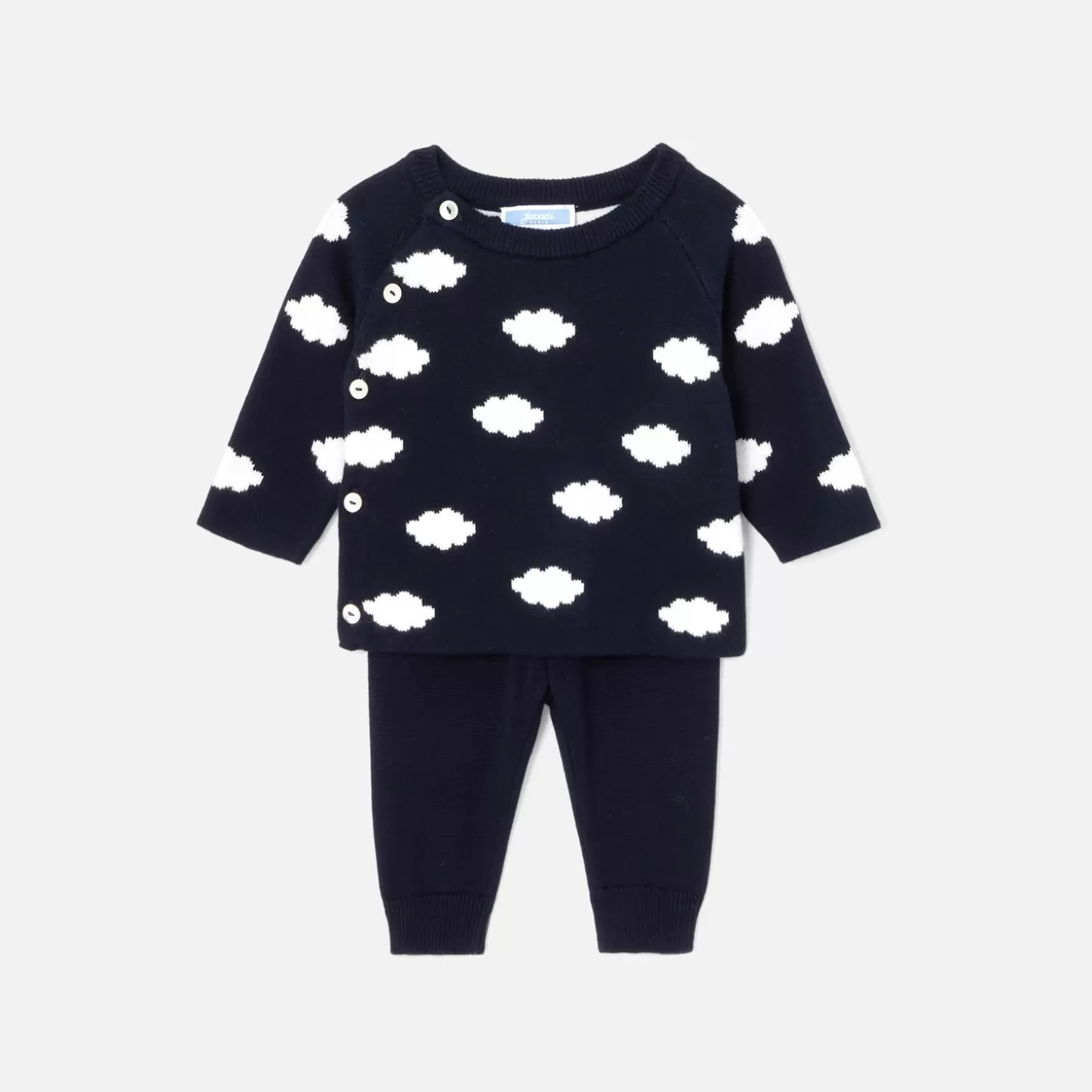 Best Sale Jacadi Ensemble aus Jerseystrick für Babys MARINEBLAU/ECRU
