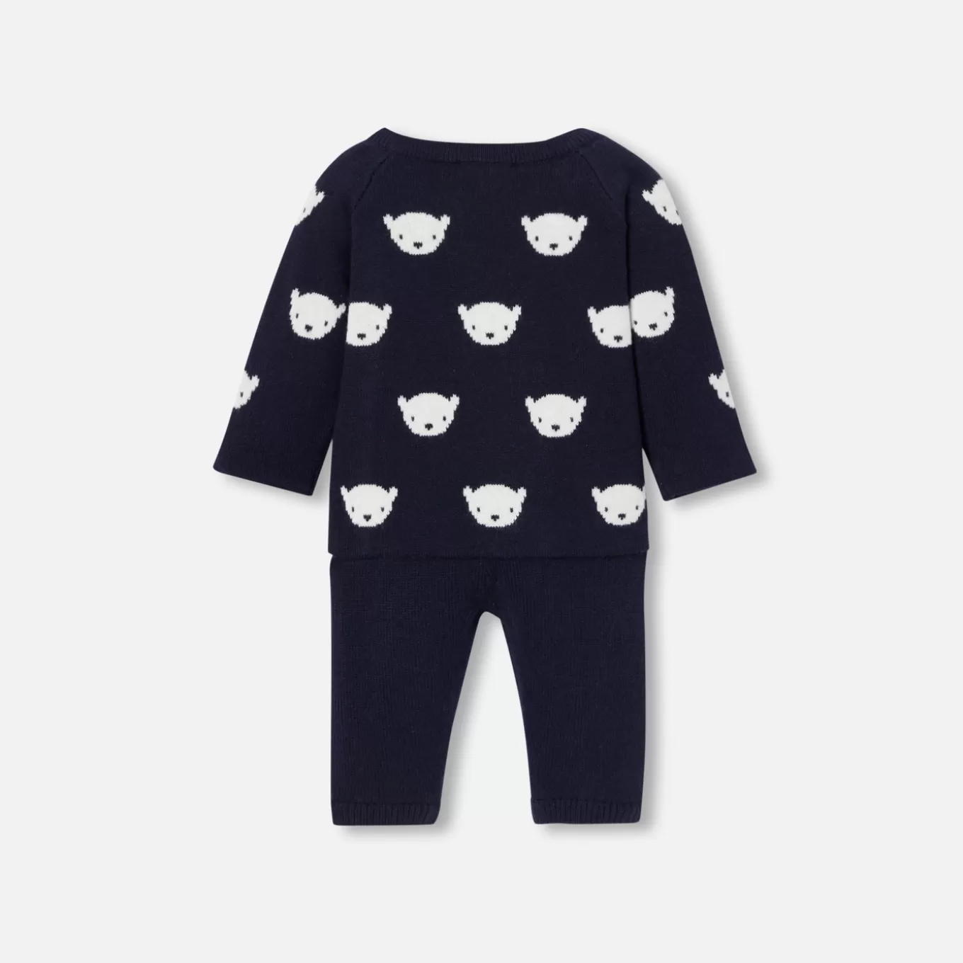 Store Jacadi Ensemble aus Jerseystrick für Babys MARINEBLAU/ECRU