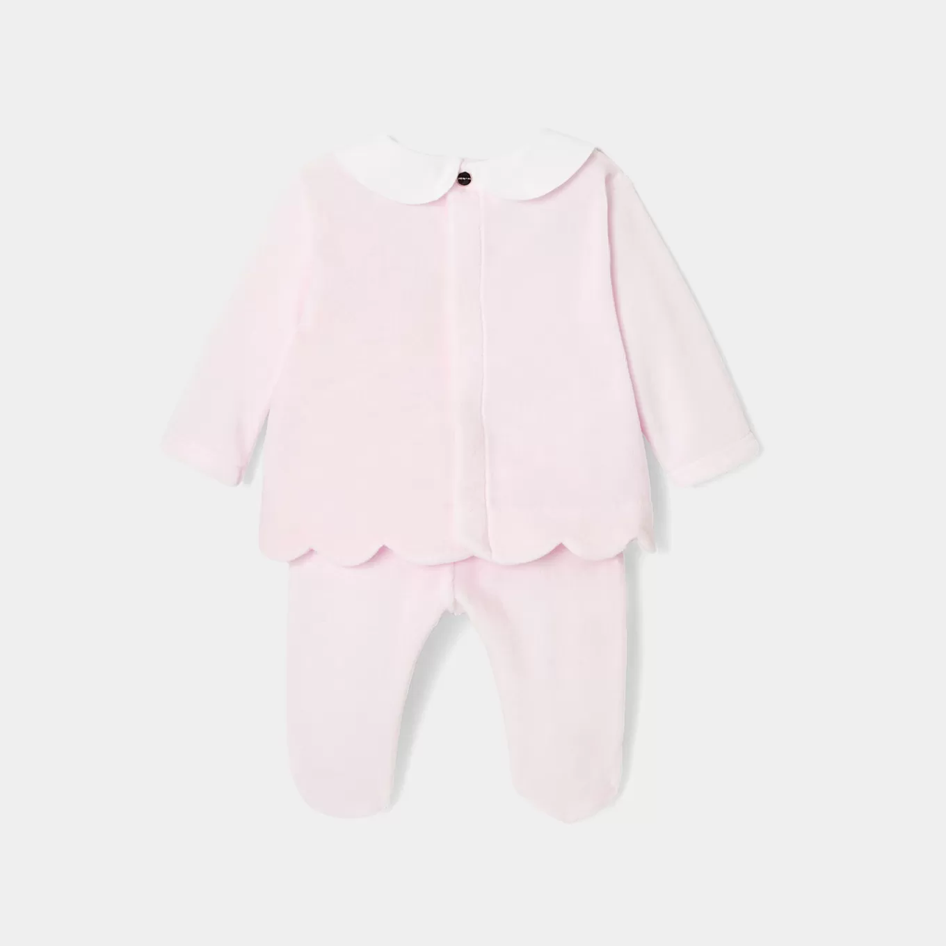 Online Jacadi Ensemble aus Samt für Mädchen ROSA BLASS JACADI
