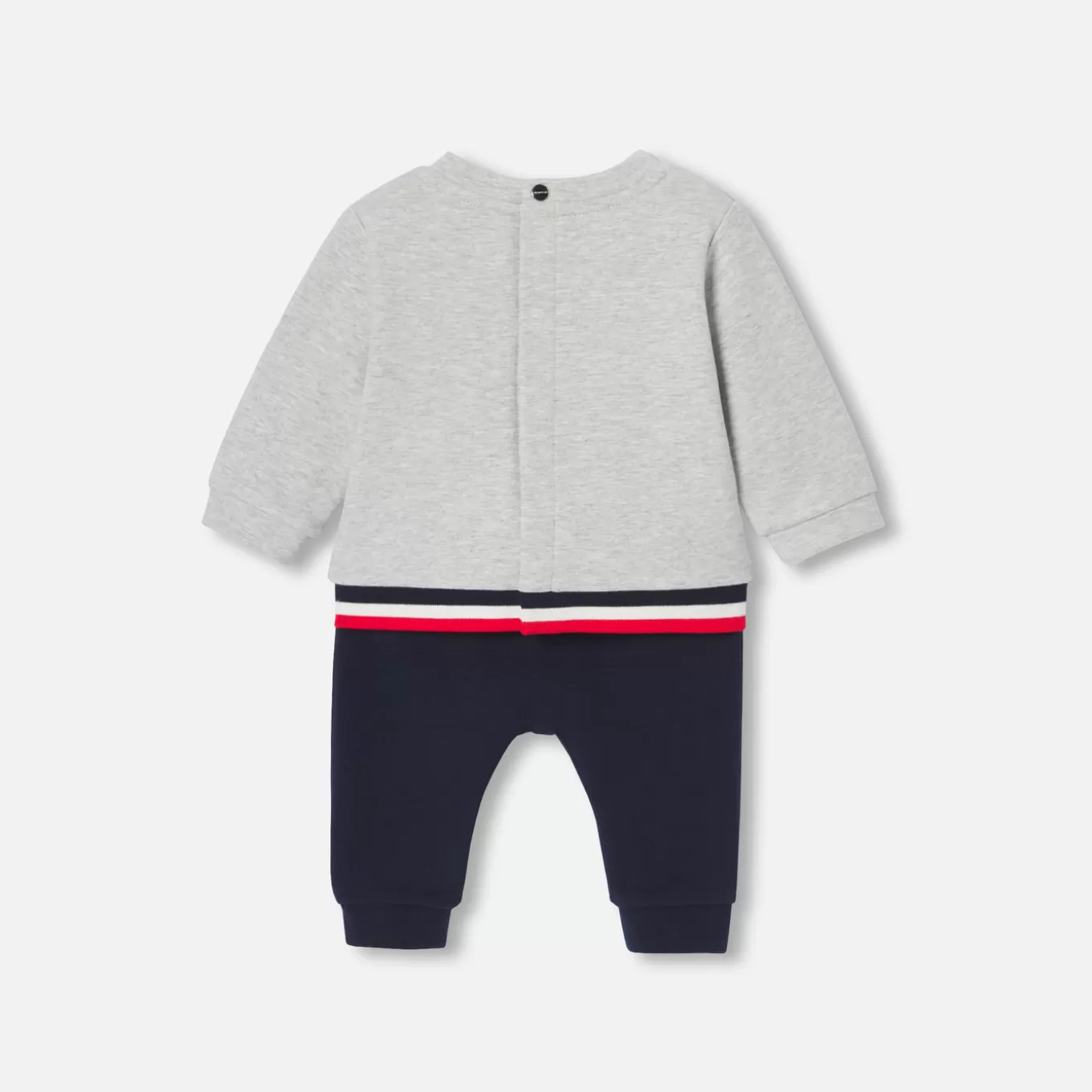 Sale Jacadi Ensemble für Baby Jungen aus Molton GRAU/MARINEBLAU