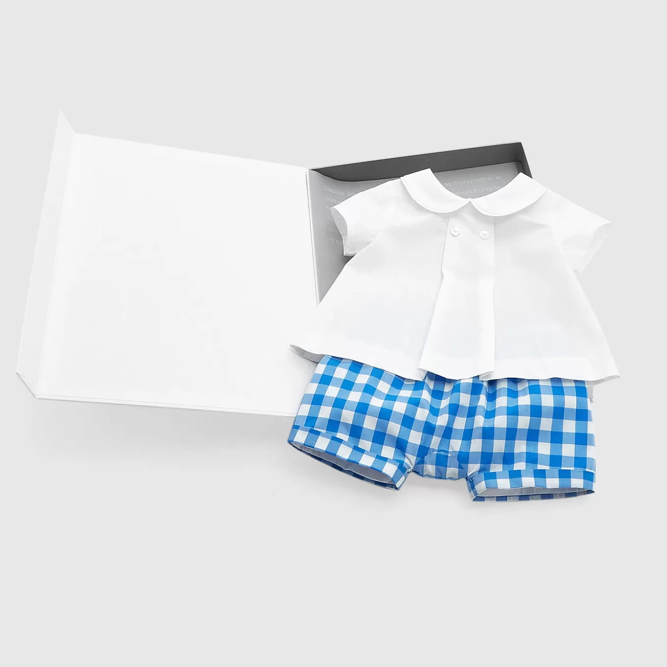 New Jacadi Ensemble mit Vichy-Karomuster Mein erstes BLAU/WEISS