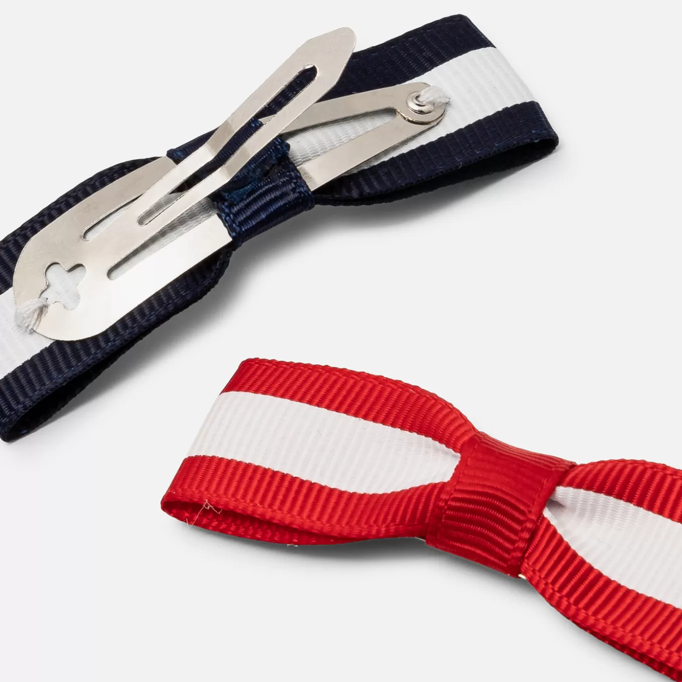 Sale Jacadi 2er-Pack Haarspangen mit flacher Schleife für Mädchen MARINEBLAU/ROT