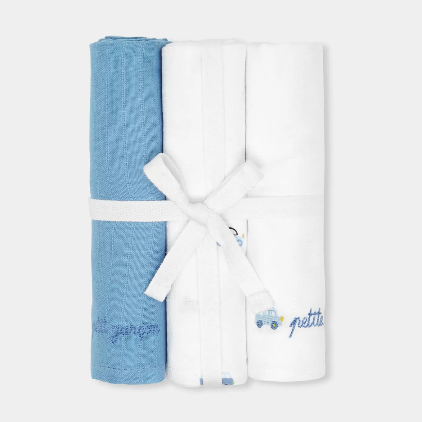 Best Sale Jacadi 3er-Pack Mulltücher WEISS/BLAU