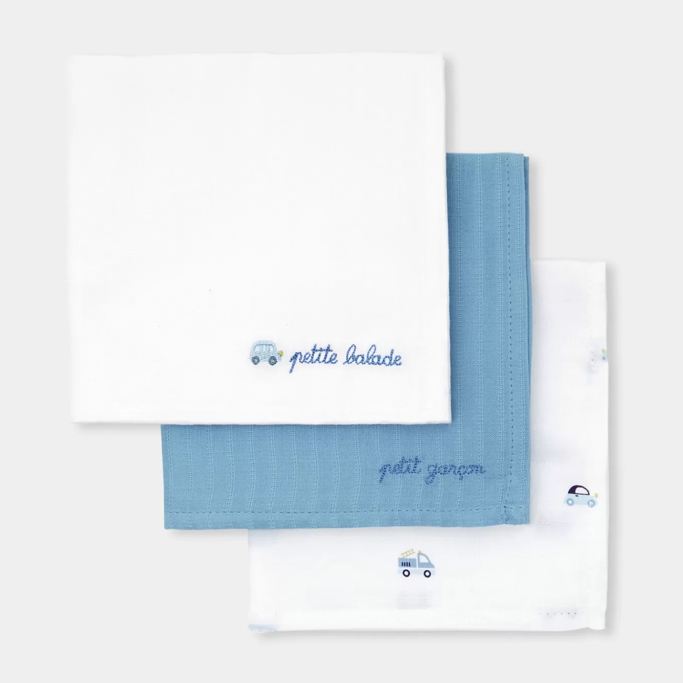 Best Sale Jacadi 3er-Pack Mulltücher WEISS/BLAU