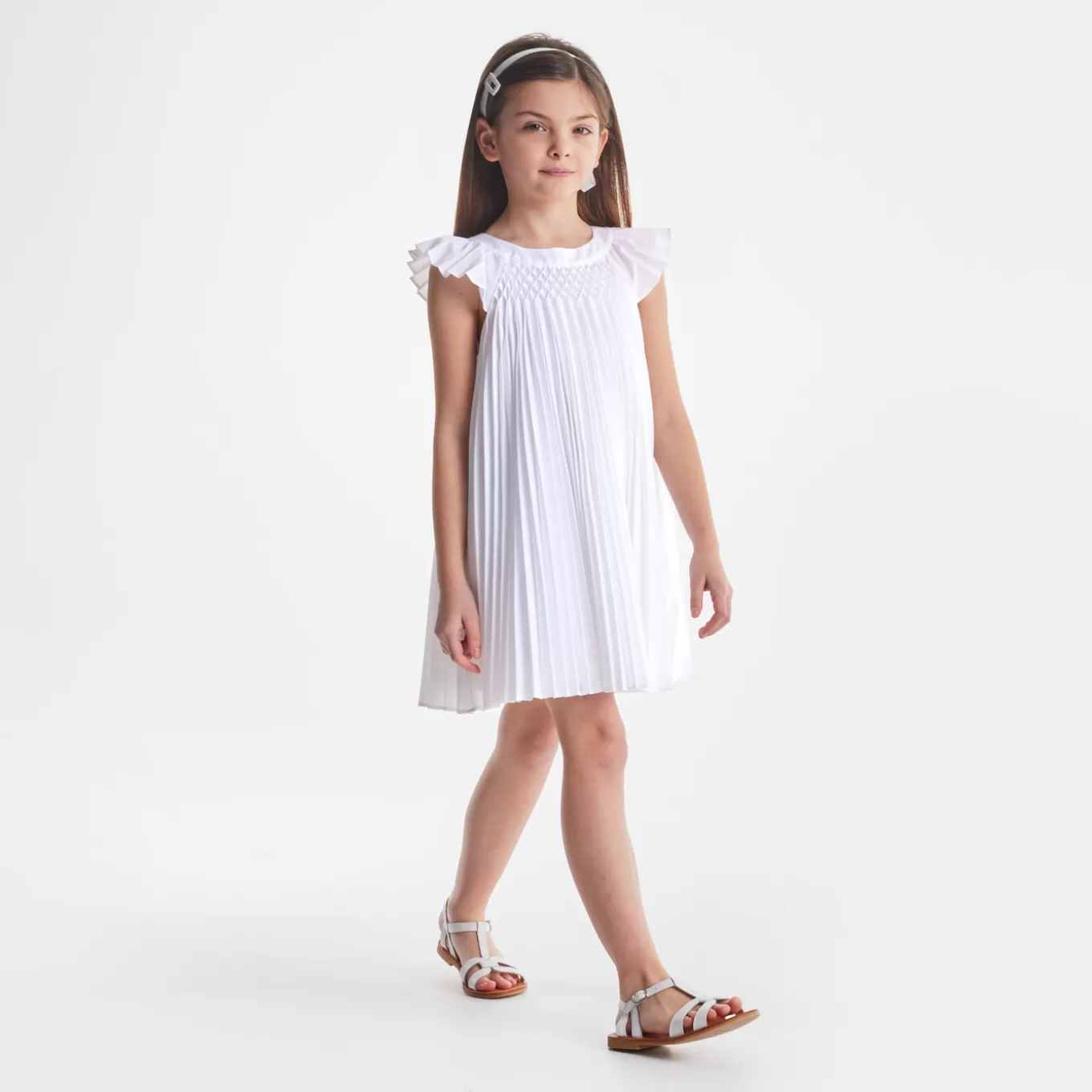 Online Jacadi Festliches Kleid für Mädchen JACADI WEISS