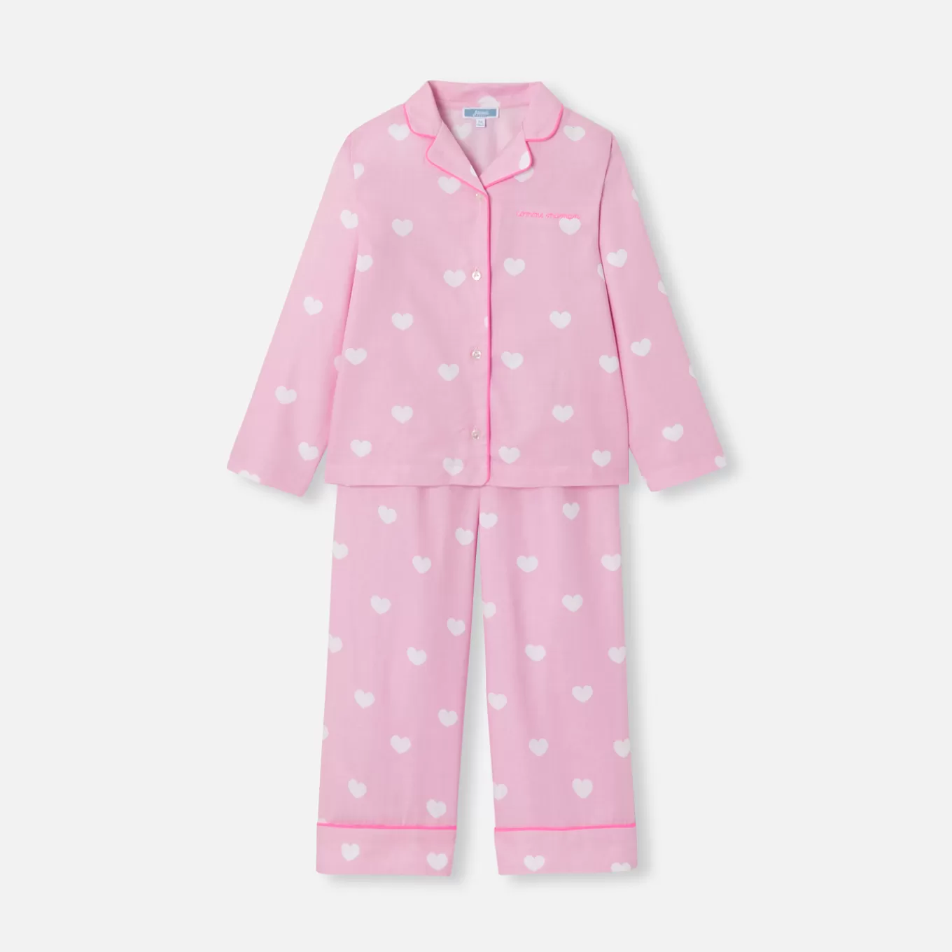 Fashion Jacadi Flanell-Pyjama für Mädchen ROSA