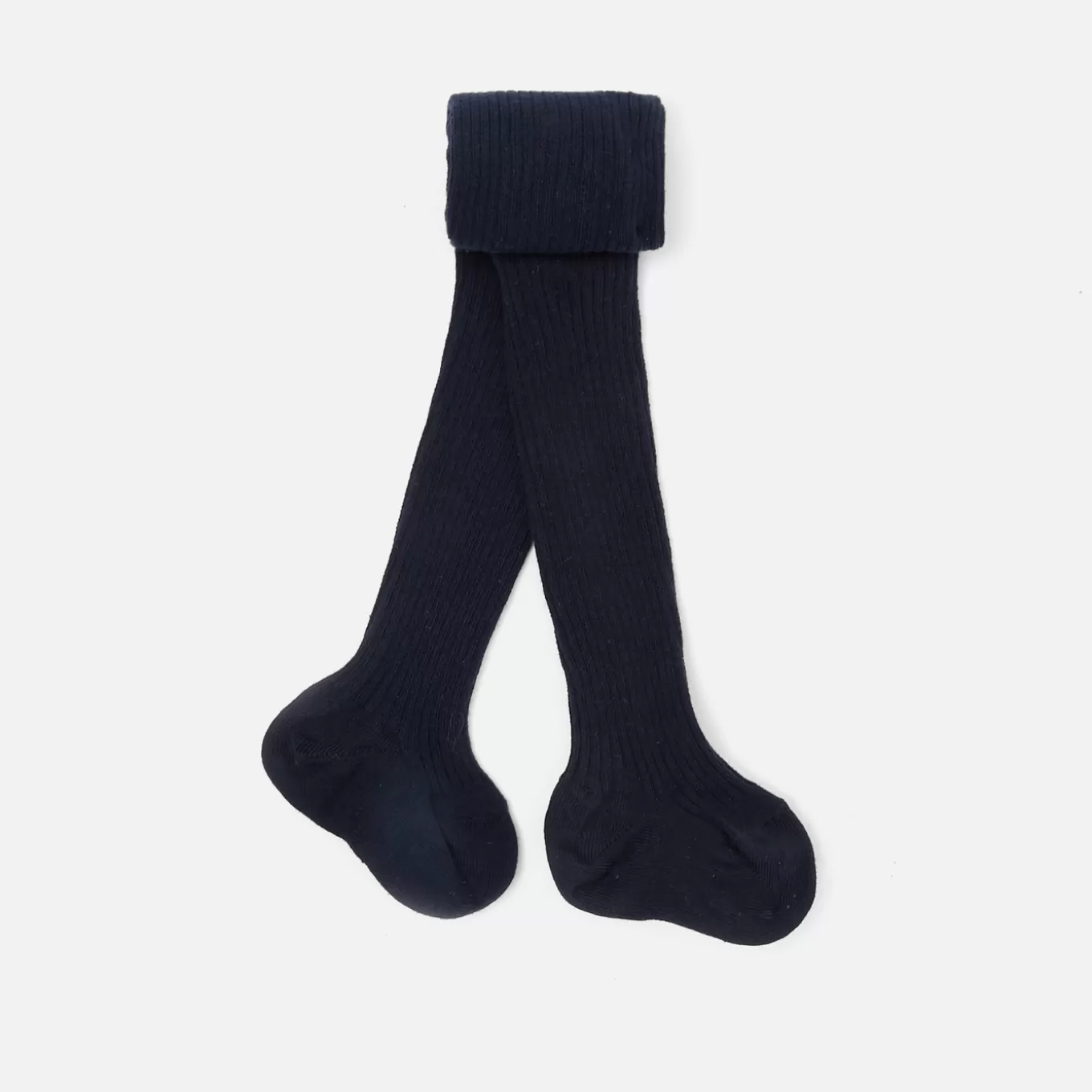 Best Sale Jacadi Gerippte Strumpfhosen für Mädchen MARINEBLAU JACADI