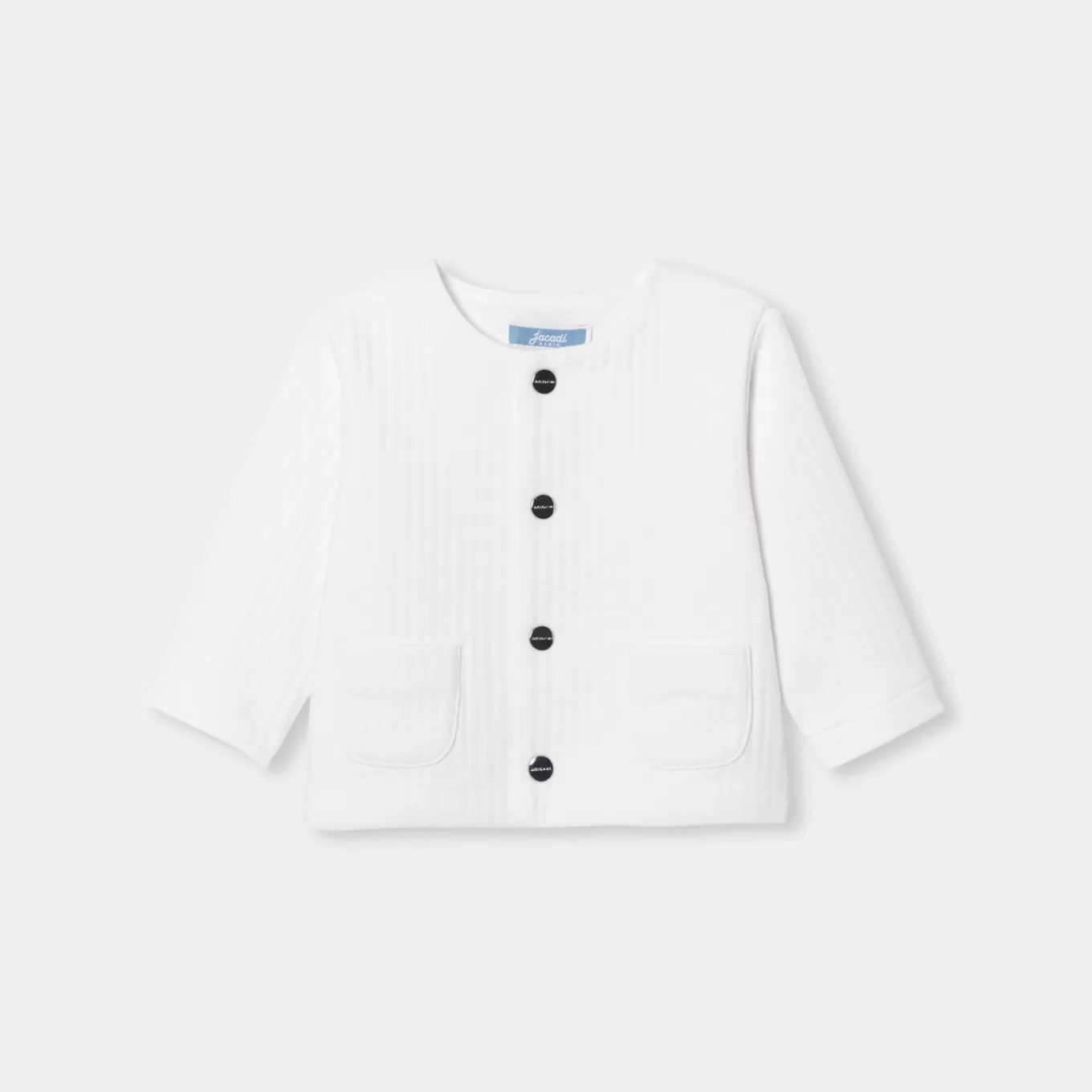 Hot Jacadi Gesteppte Strickjacke aus Jersey JACADI WEISS