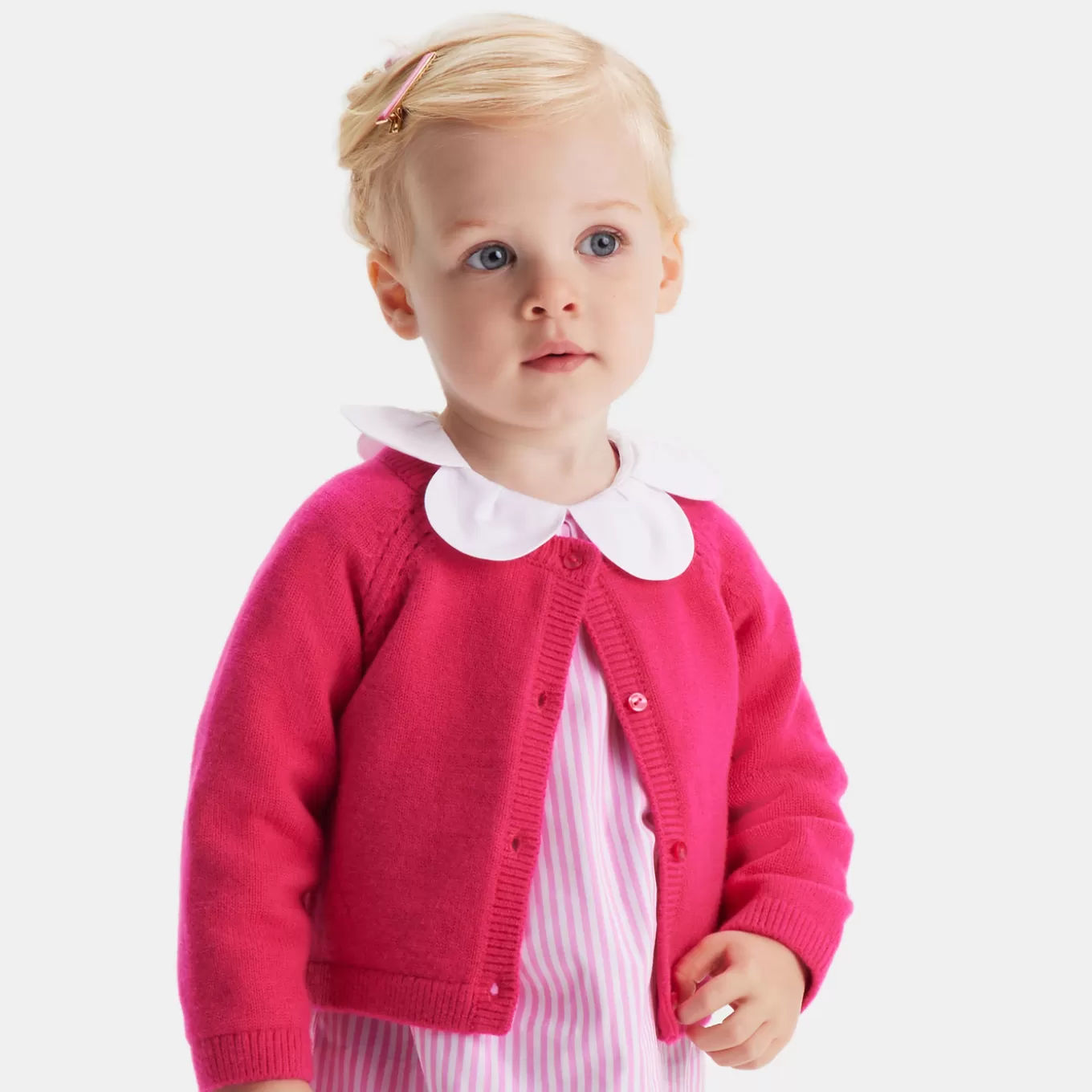 Online Jacadi Gestreifte Bluse Kleinkind Mädchen WEISS/ROSA