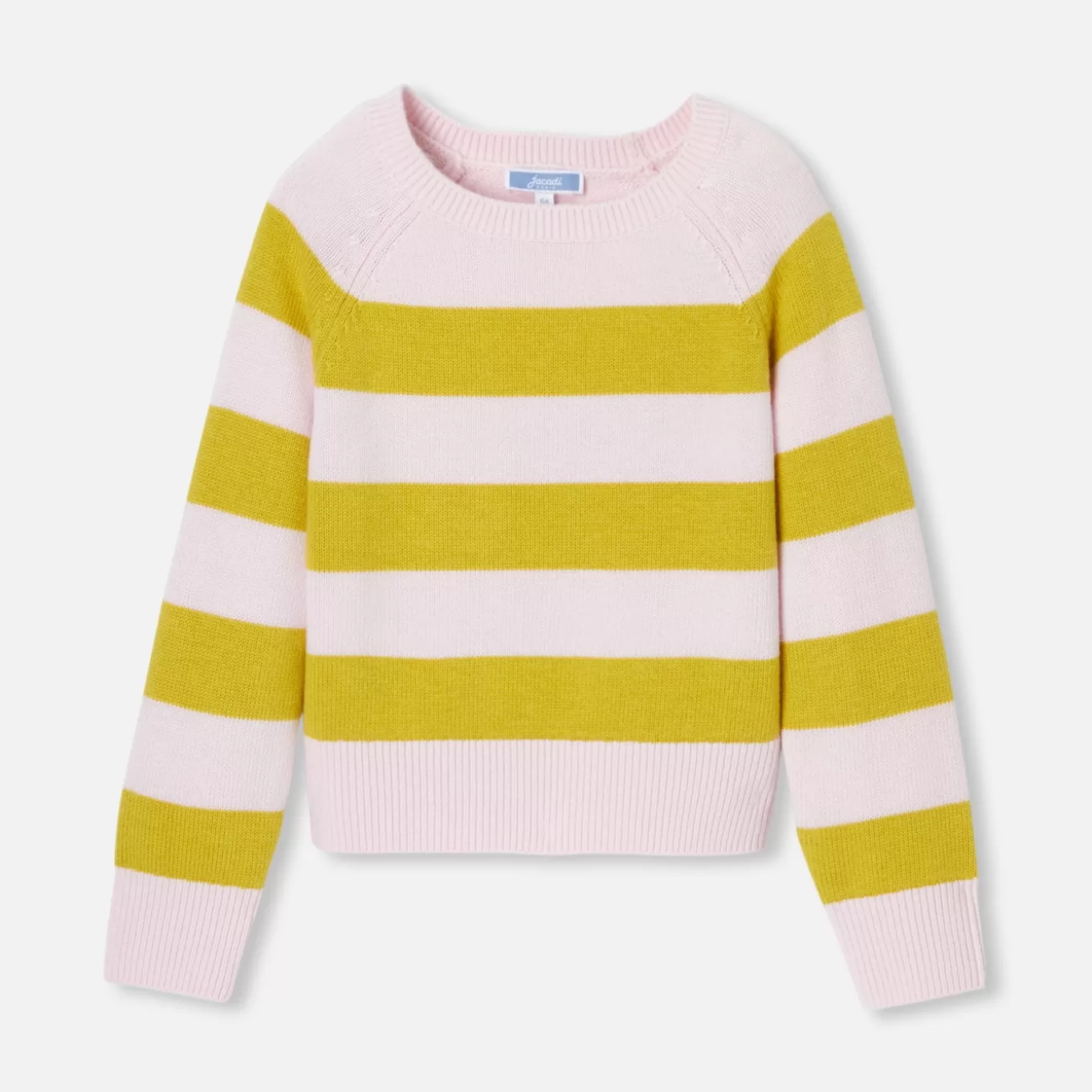 Cheap Jacadi Gestreifter Mädchen-Pullover ROSA/GRÜN