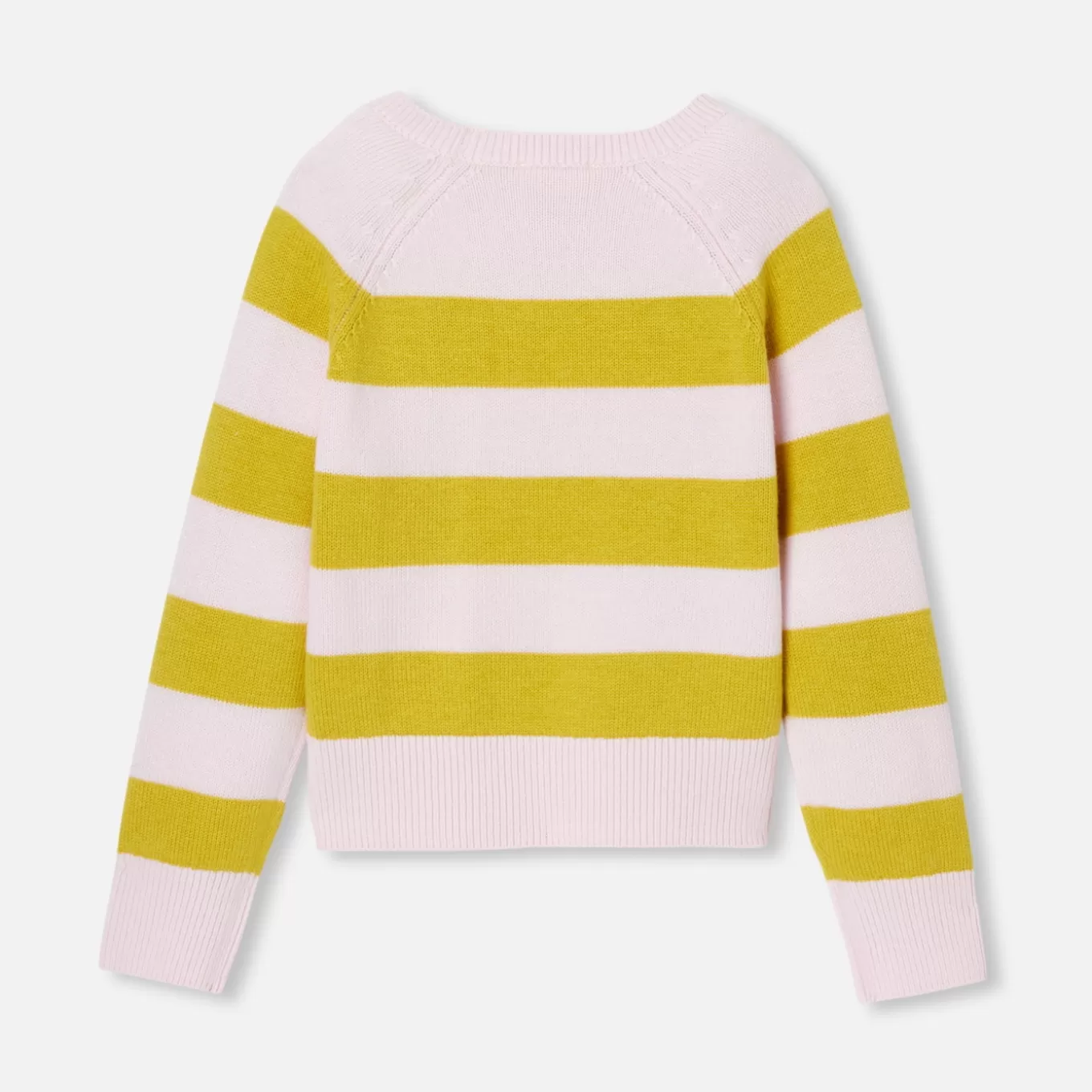 Cheap Jacadi Gestreifter Mädchen-Pullover ROSA/GRÜN