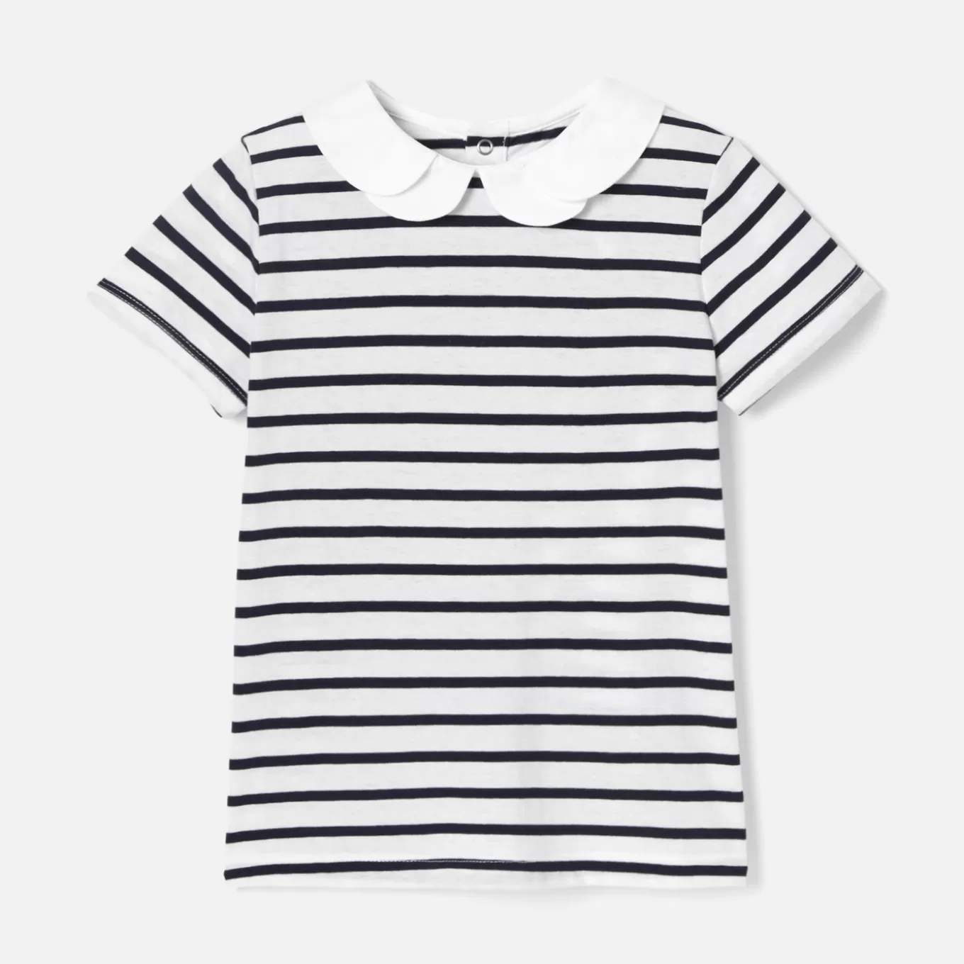 Outlet Jacadi Gestreiftes Poloshirt für Mädchen WEISS/MARINEBLAU