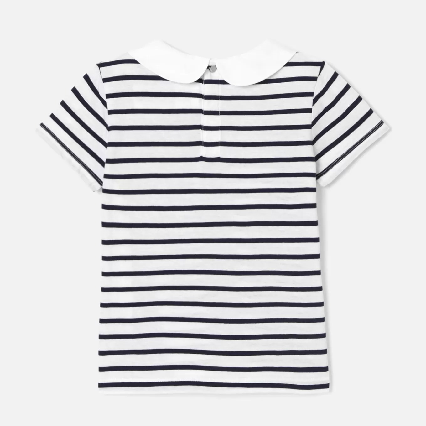 Outlet Jacadi Gestreiftes Poloshirt für Mädchen WEISS/MARINEBLAU