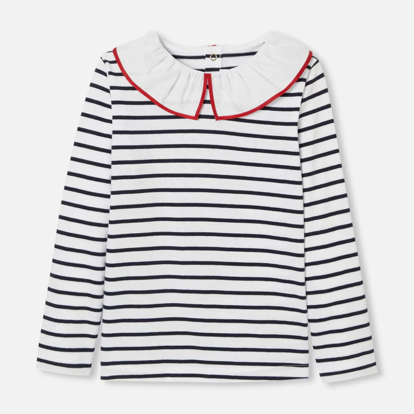 Cheap Jacadi Gestreiftes T-Shirt für Mädchen WEISS/MARINEBLAU
