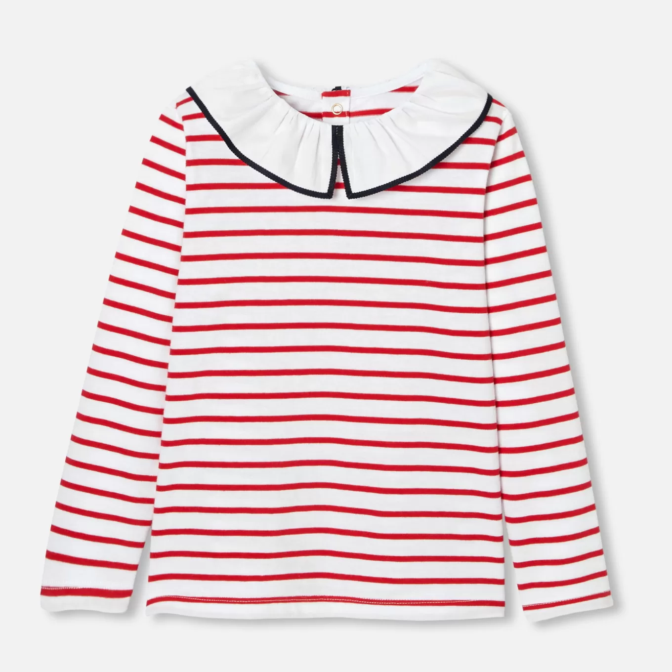 Cheap Jacadi Gestreiftes T-Shirt für Mädchen WEISS/ROT