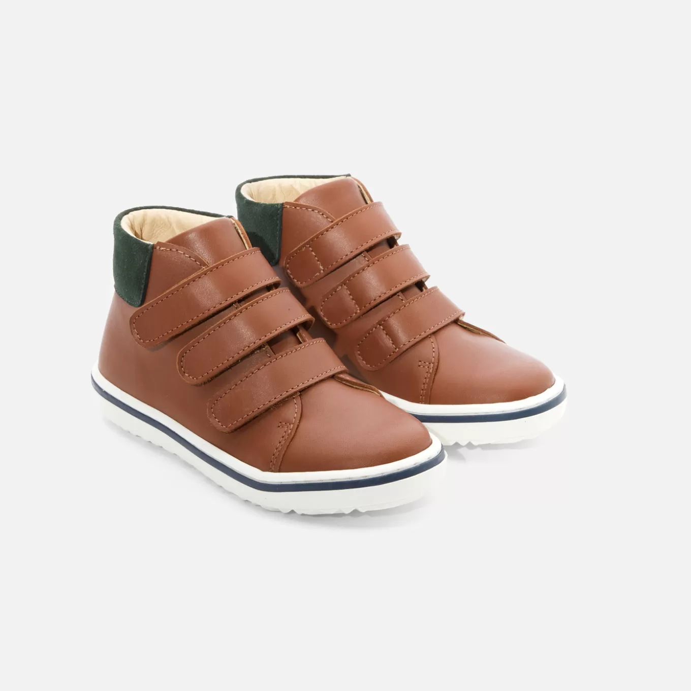 Store Jacadi High-Top-Sneakers aus Leder für Jungen NATÜRLICH
