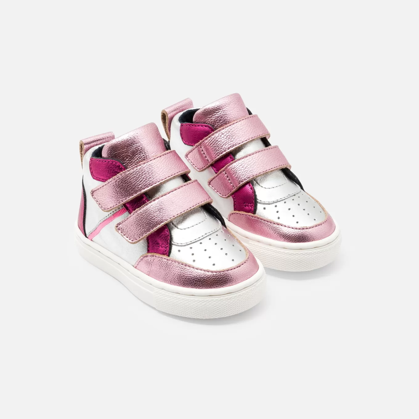 Discount Jacadi High-Top-Sneakers für kleine Mädchen SILBER/MEHRFARBIG