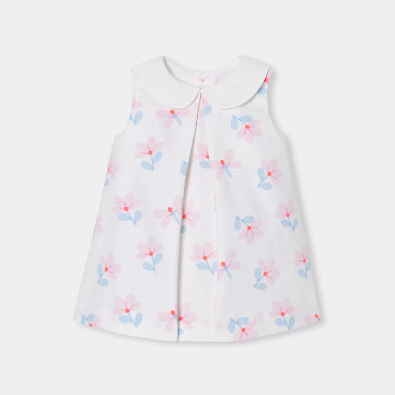 Store Jacadi Hängekleid aus Baumwollpiqué für Mädchen WEISS/MEHRFARBIG